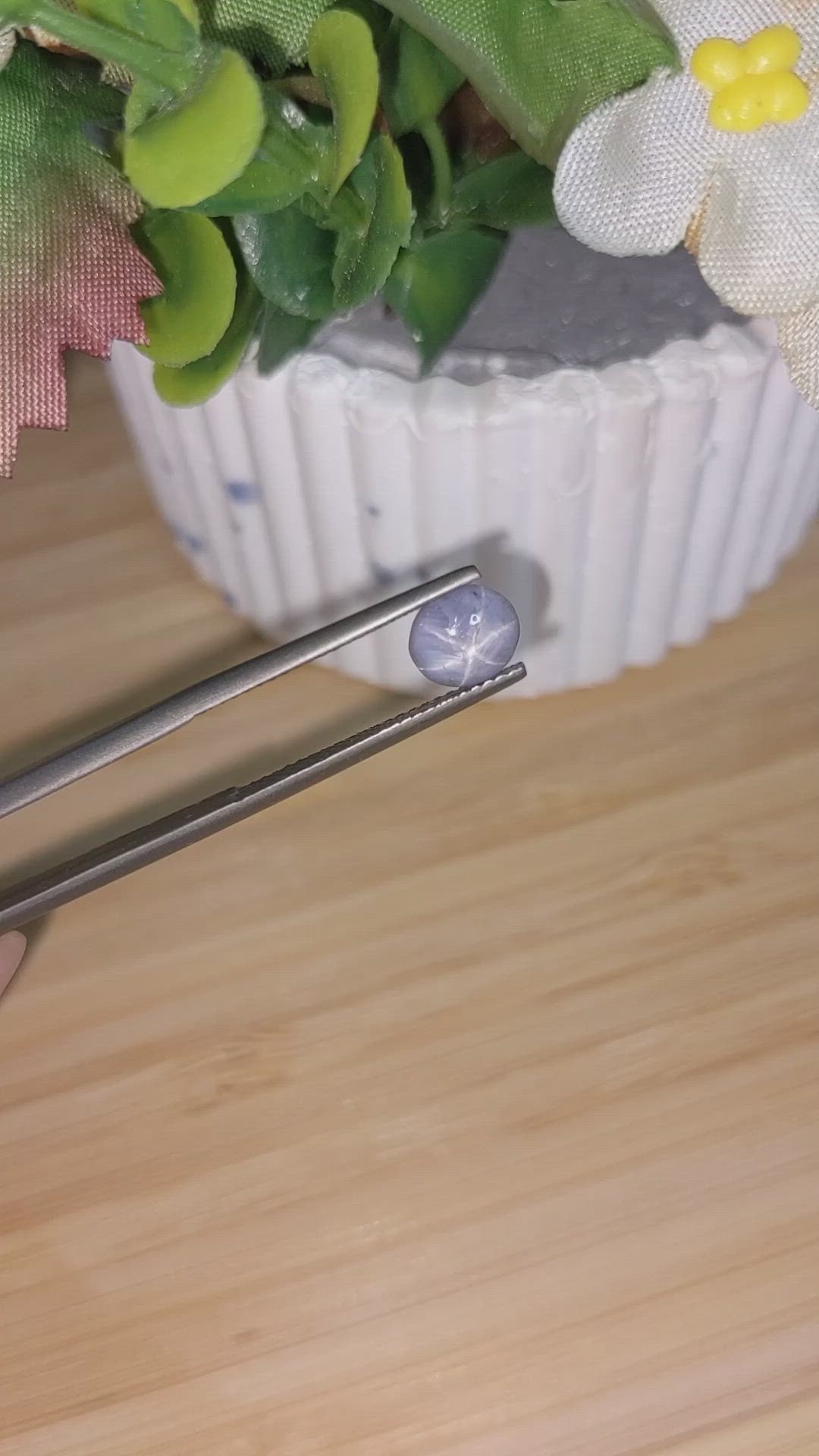 1.42 Ct. Violet Star Sapphire from Ceylon (Sri Lanka) Size Video