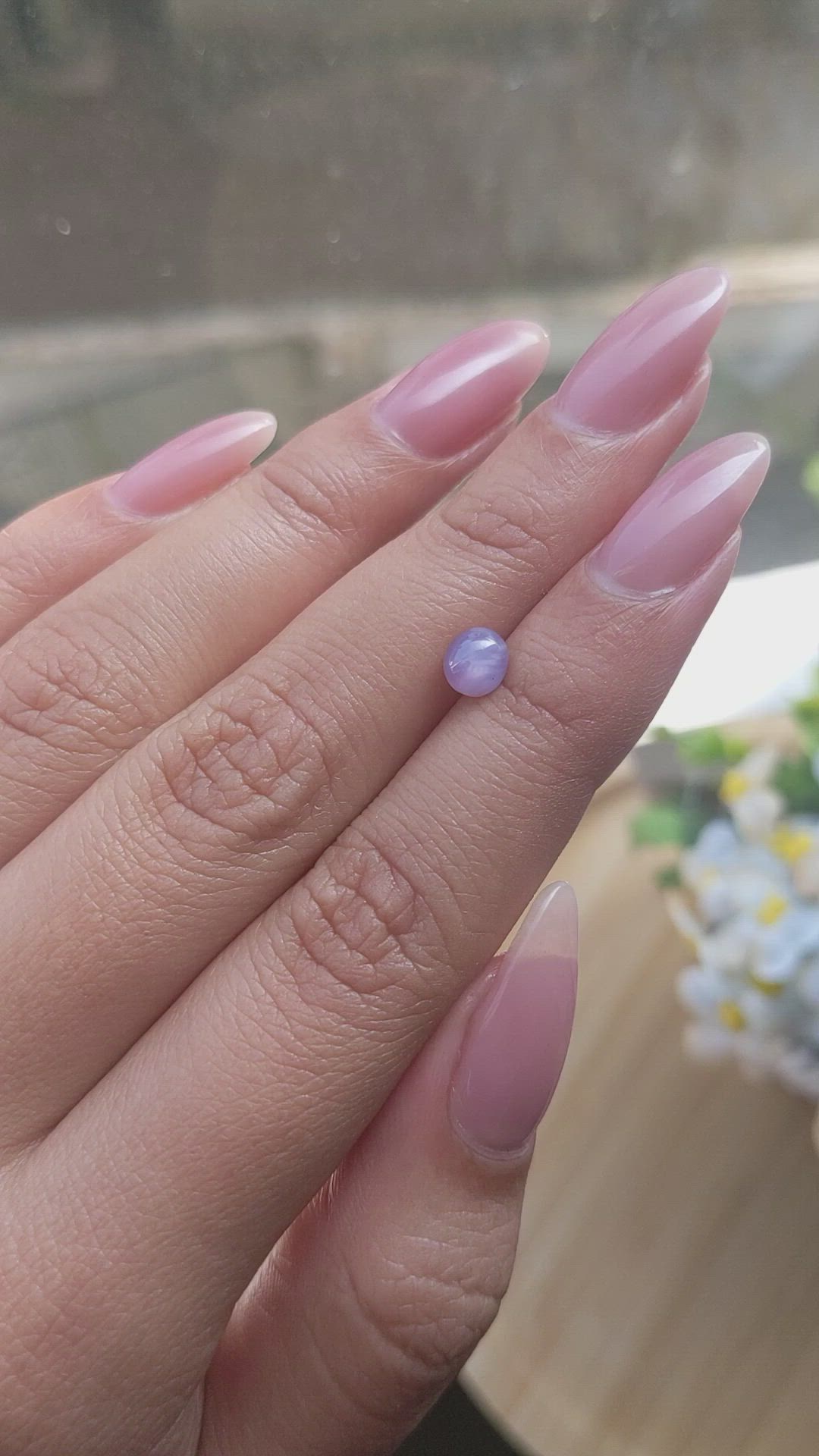 1.19 Ct. Purple Star Sapphire from Ceylon (Sri Lanka) Size Video