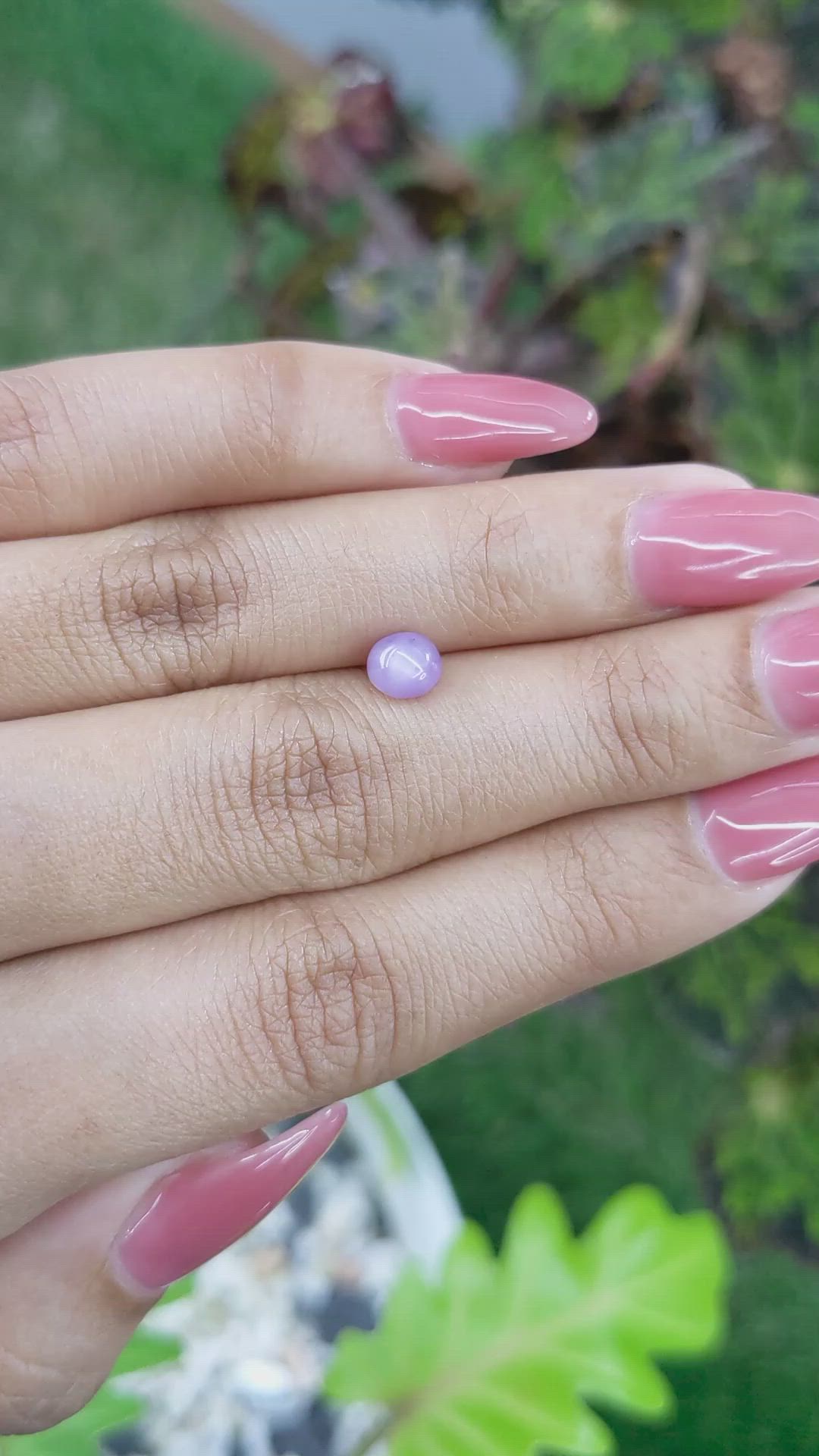1.19 Ct. Purple Star Sapphire from Ceylon (Sri Lanka) Size Video