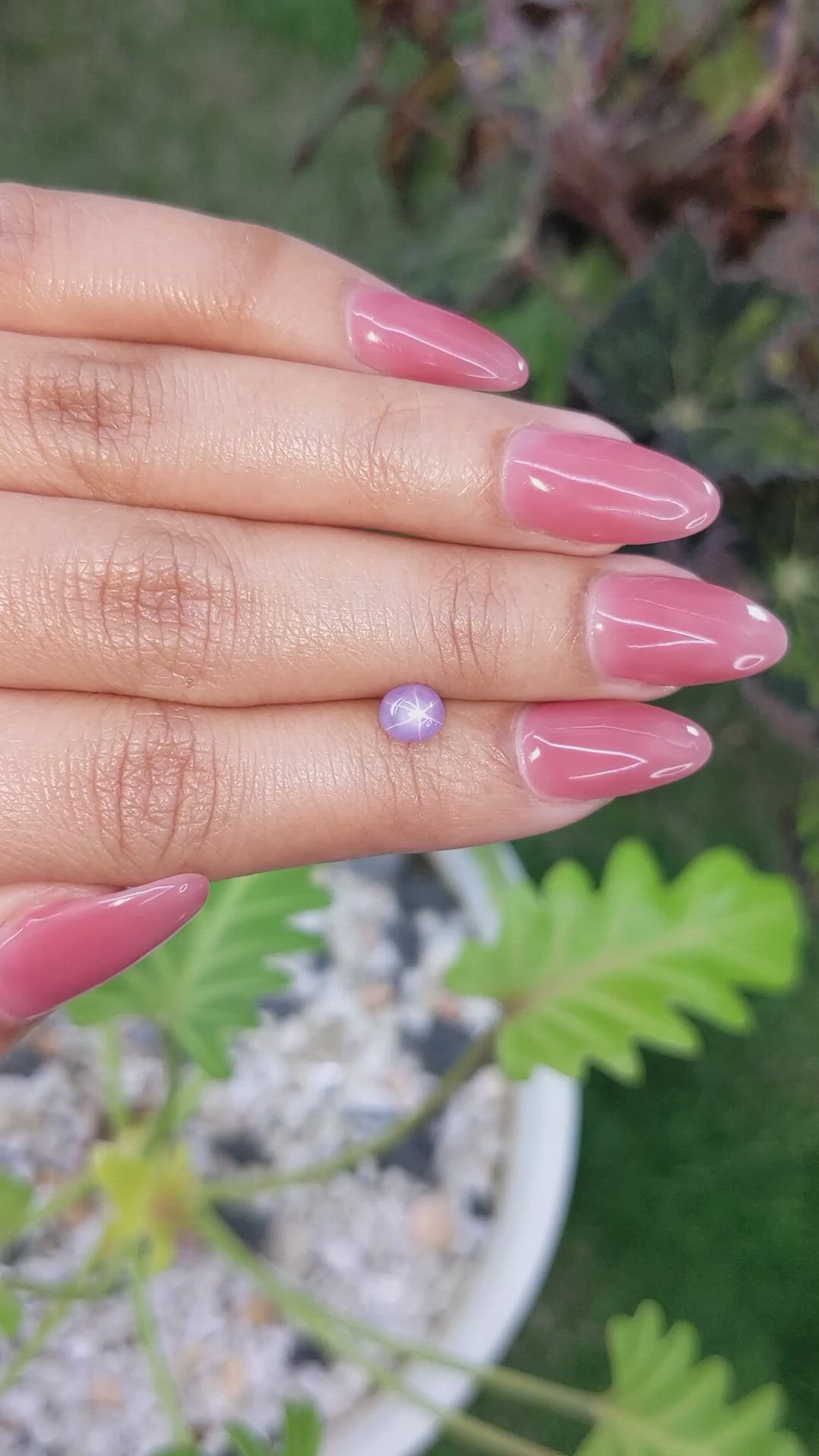 1.19 Ct. Purple Star Sapphire from Ceylon (Sri Lanka) Size Video