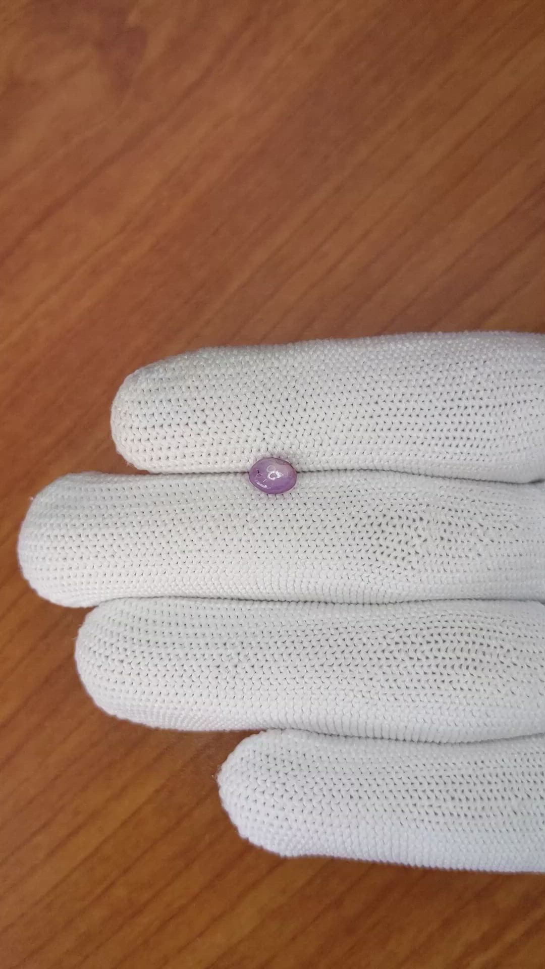 0.71 Ct. Purplish Pink Star Sapphire from Ceylon (Sri Lanka) Size Video