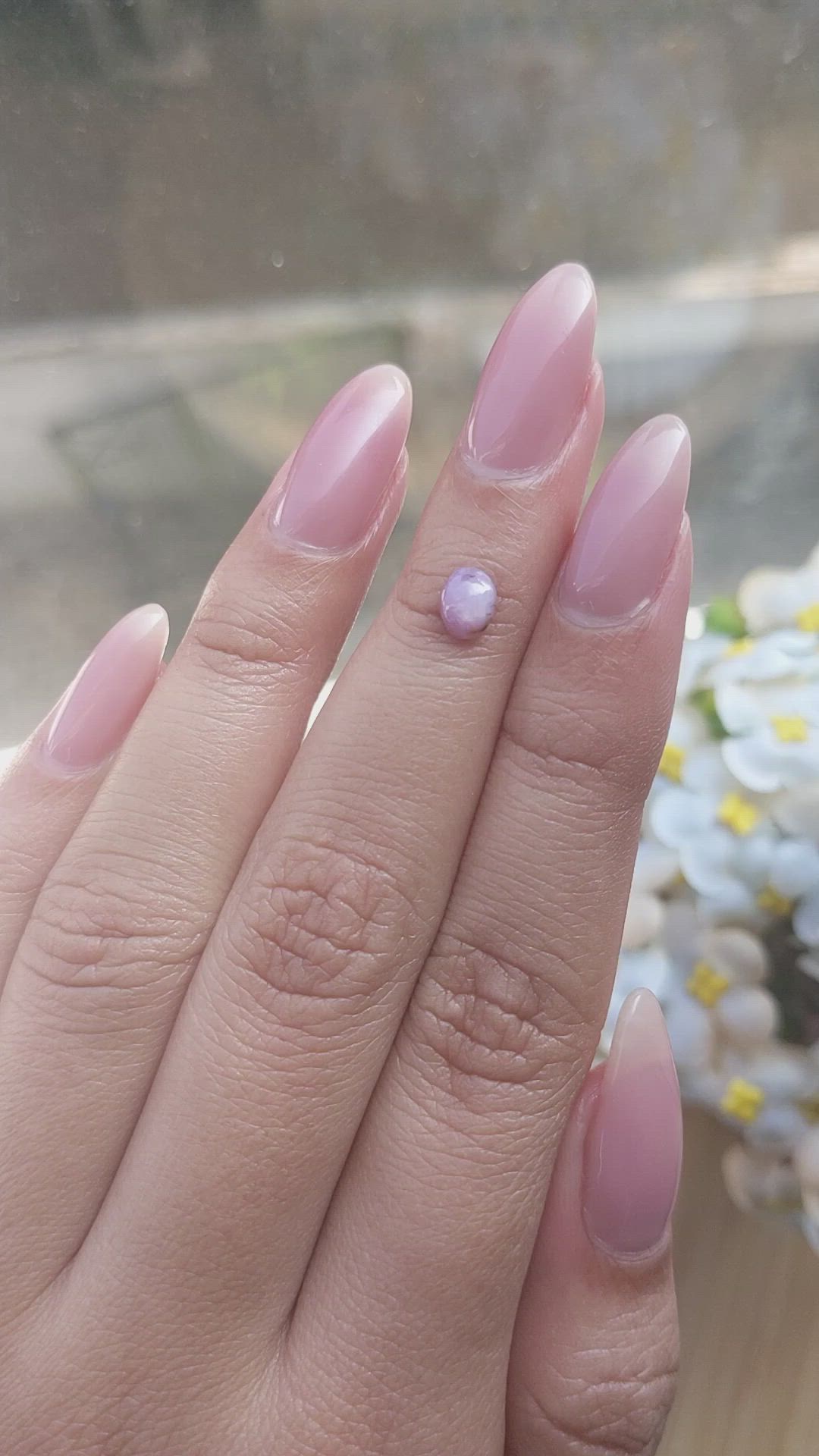 0.71 Ct. Purplish Pink Star Sapphire from Ceylon (Sri Lanka) Size Video