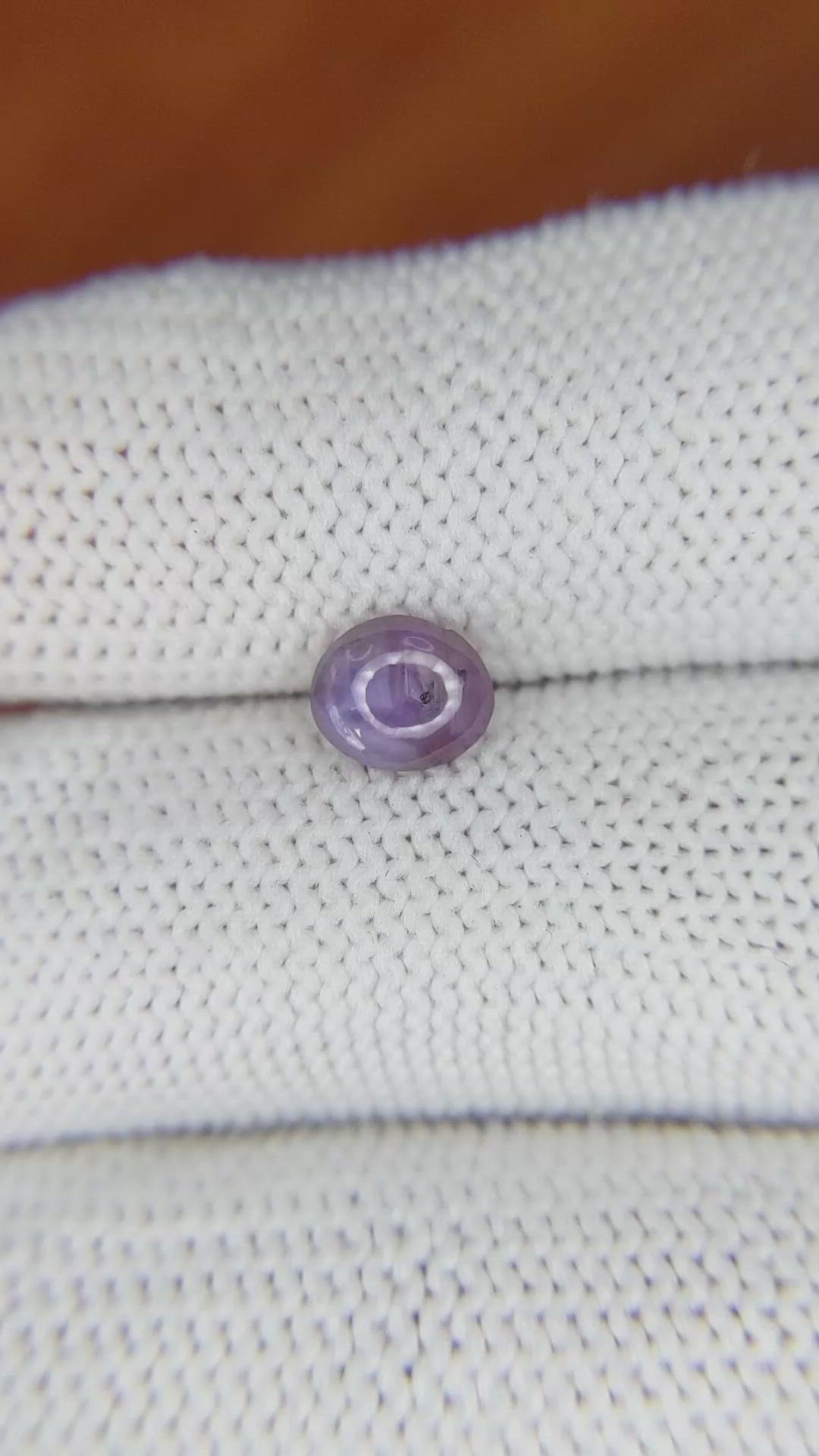 1.06 Ct. Purple Star Sapphire from Ceylon (Sri Lanka) Size Video