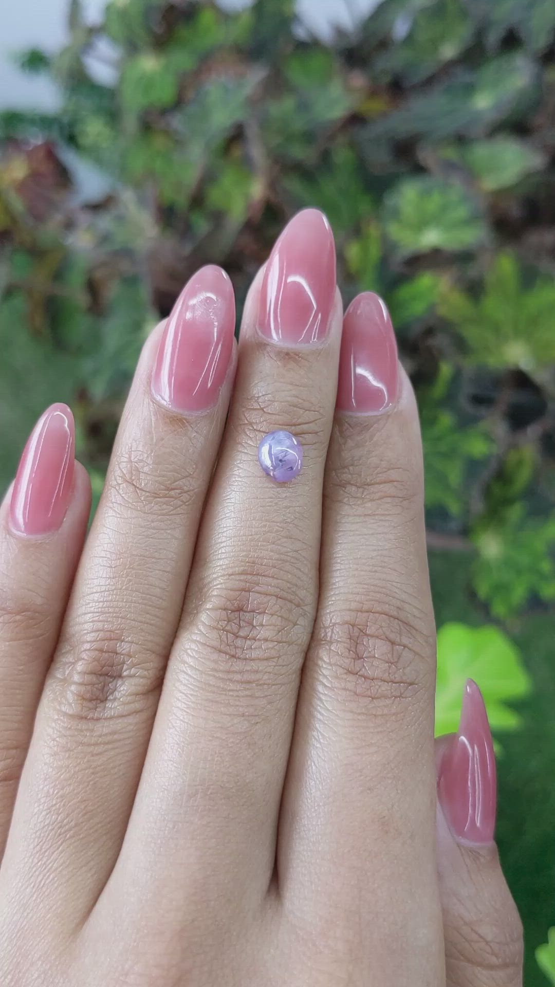 1.06 Ct. Purple Star Sapphire from Ceylon (Sri Lanka) Size Video
