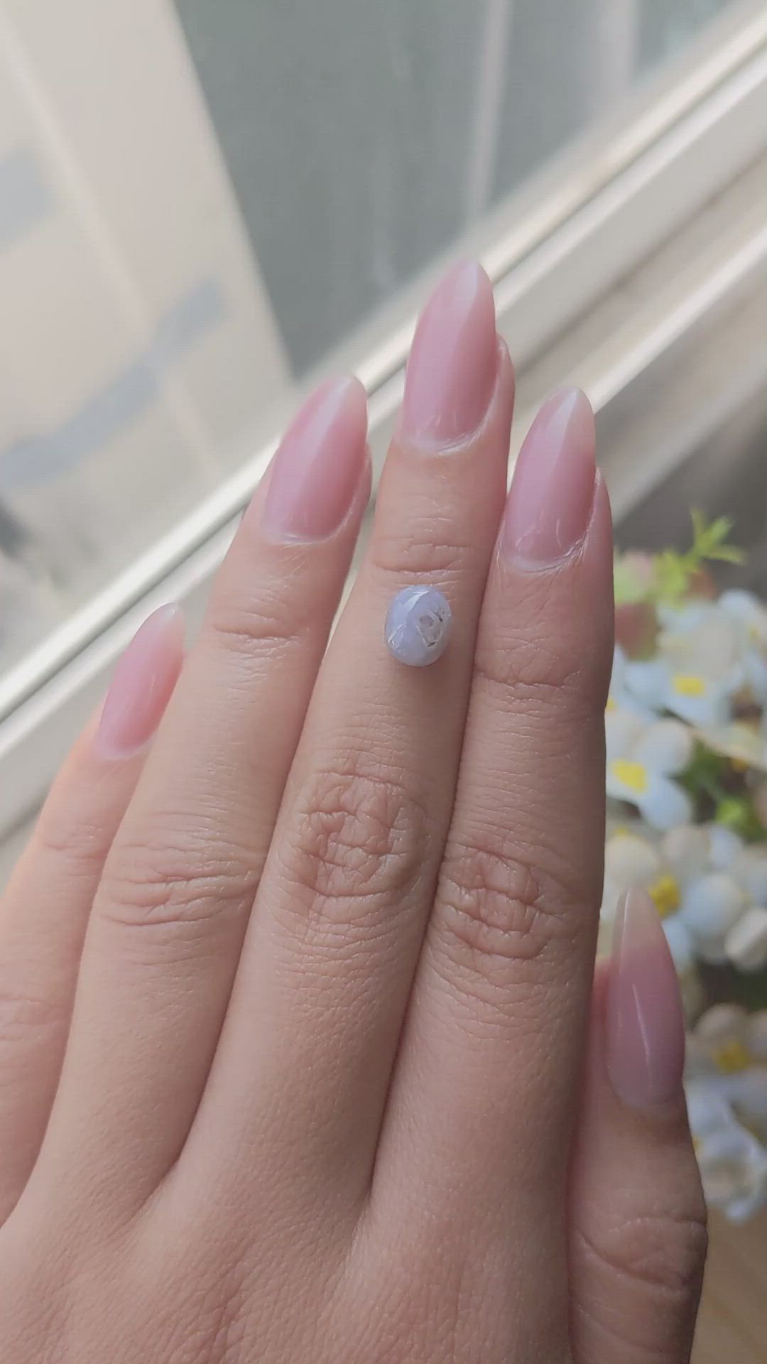 2.28 Ct. Greyish Blue Star Sapphire from Ceylon (Sri Lanka) Size Video