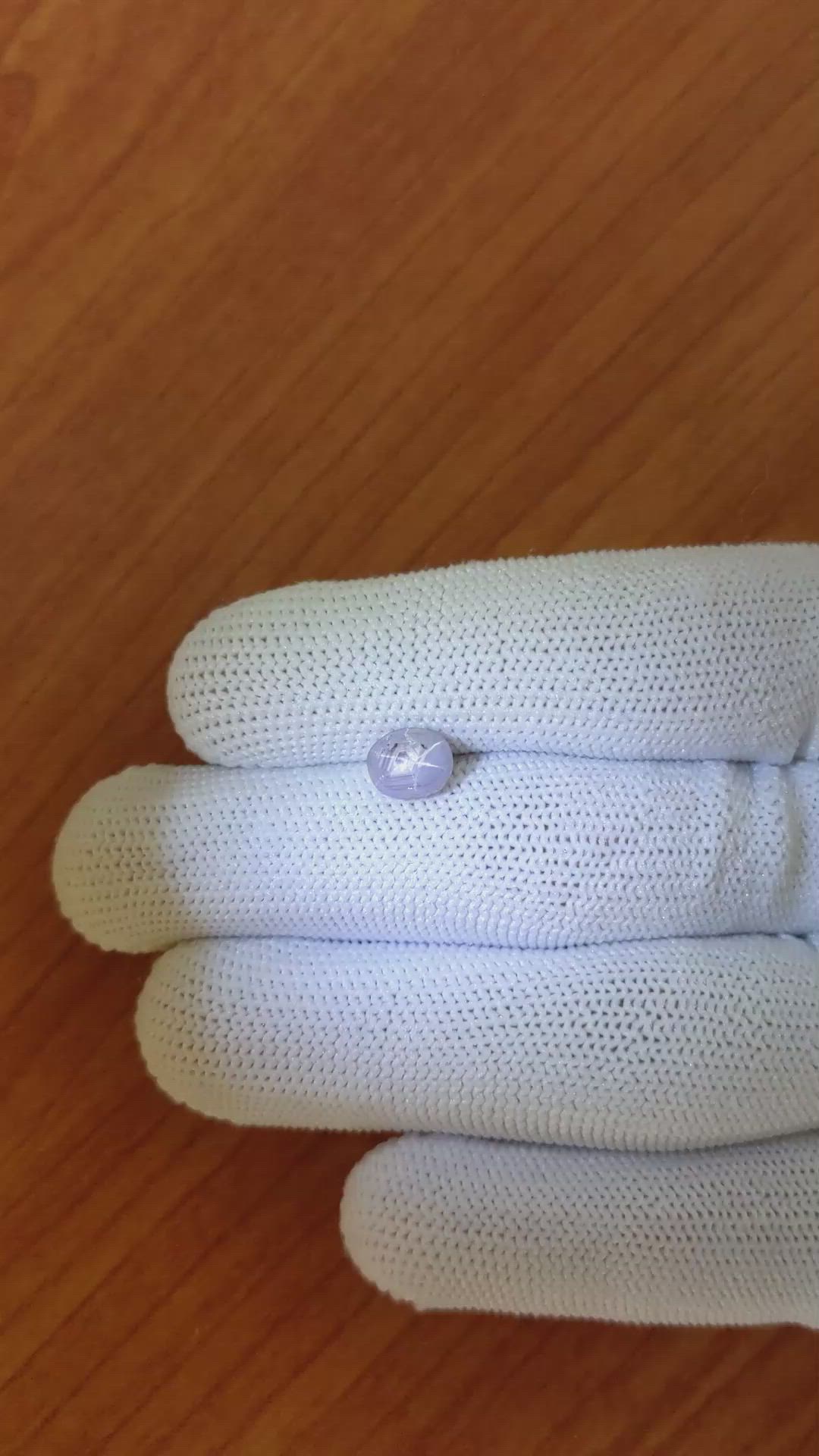 2.28 Ct. Greyish Blue Star Sapphire from Ceylon (Sri Lanka) Size Video