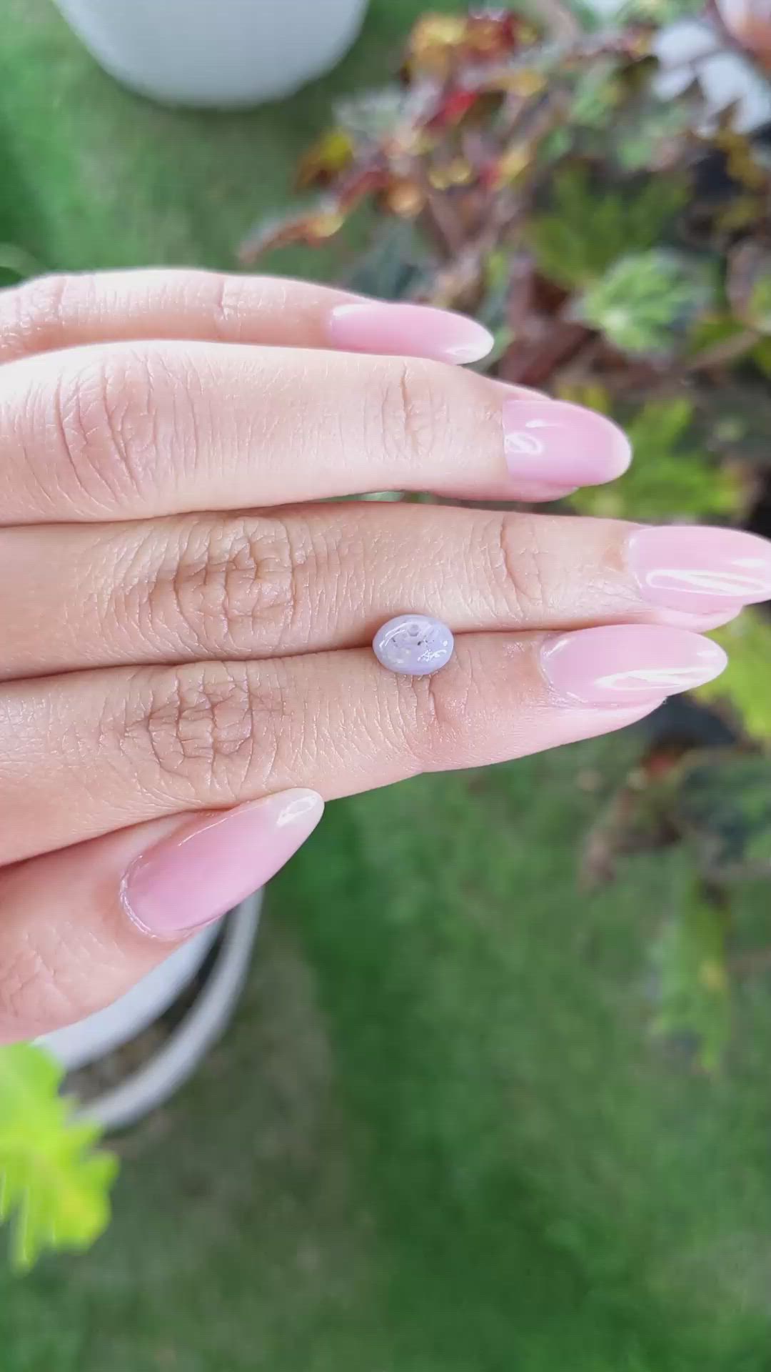 2.28 Ct. Greyish Blue Star Sapphire from Ceylon (Sri Lanka) Size Video