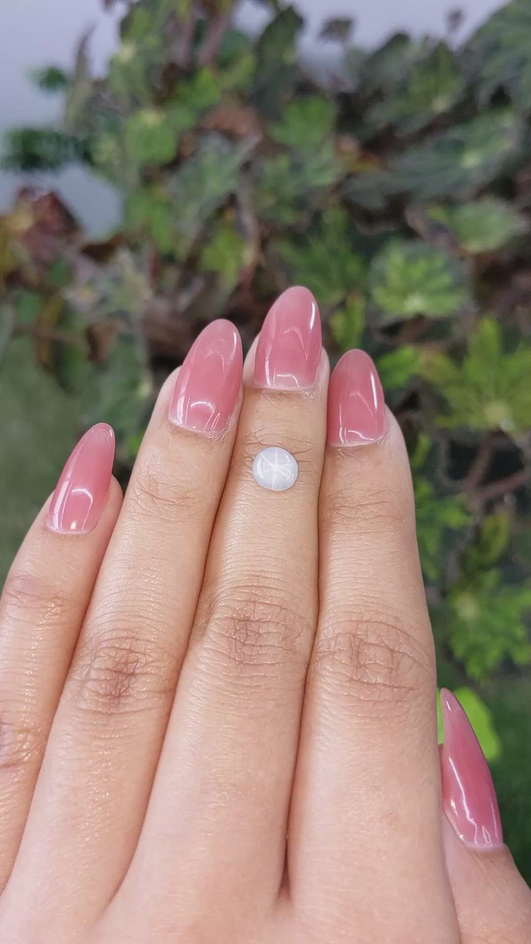 1.20 Ct. Bluish Grey Star Sapphire from Ceylon (Sri Lanka) Size Video