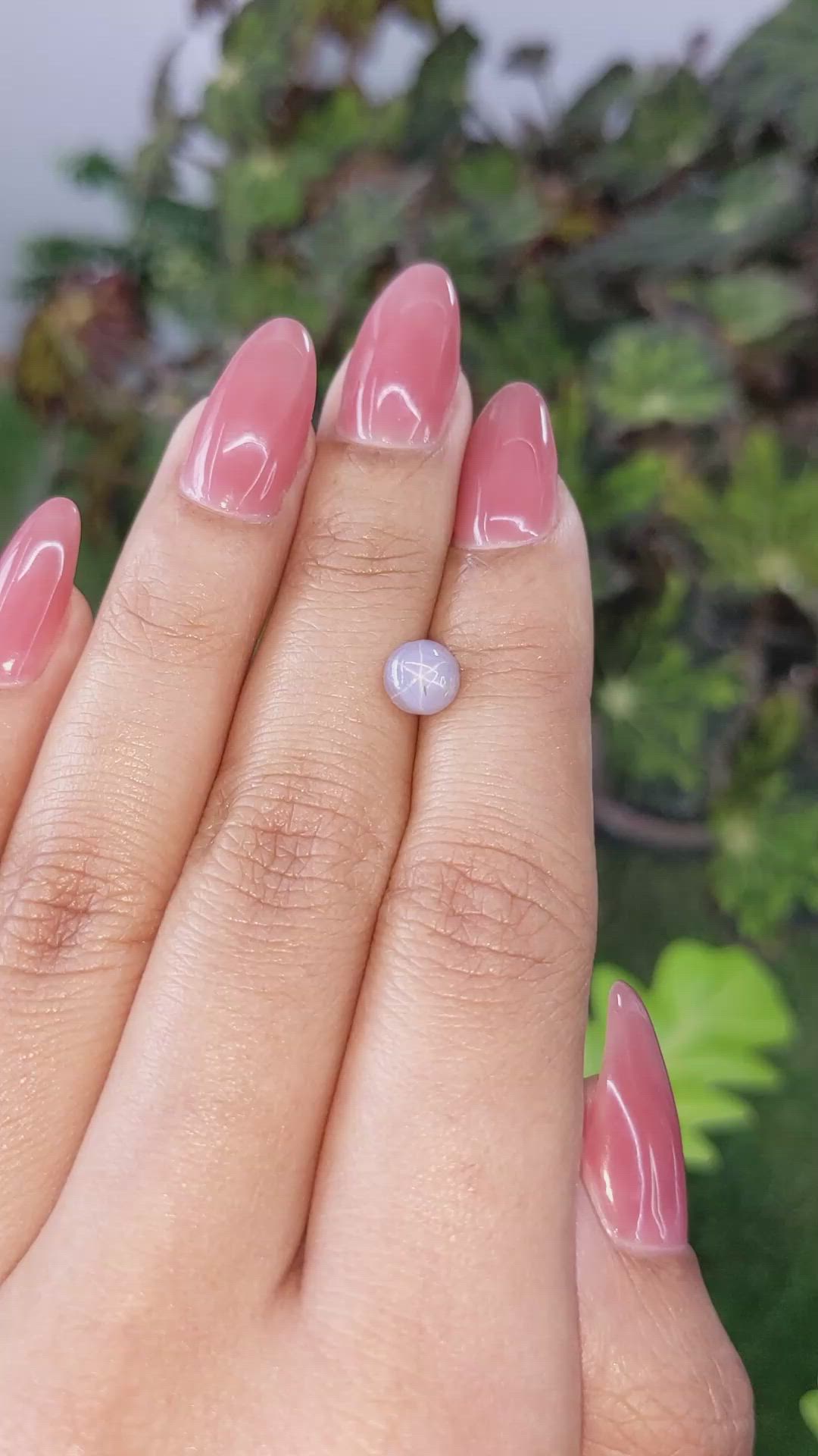 1.47 Ct. Purple Star Sapphire from Ceylon (Sri Lanka) Size Video