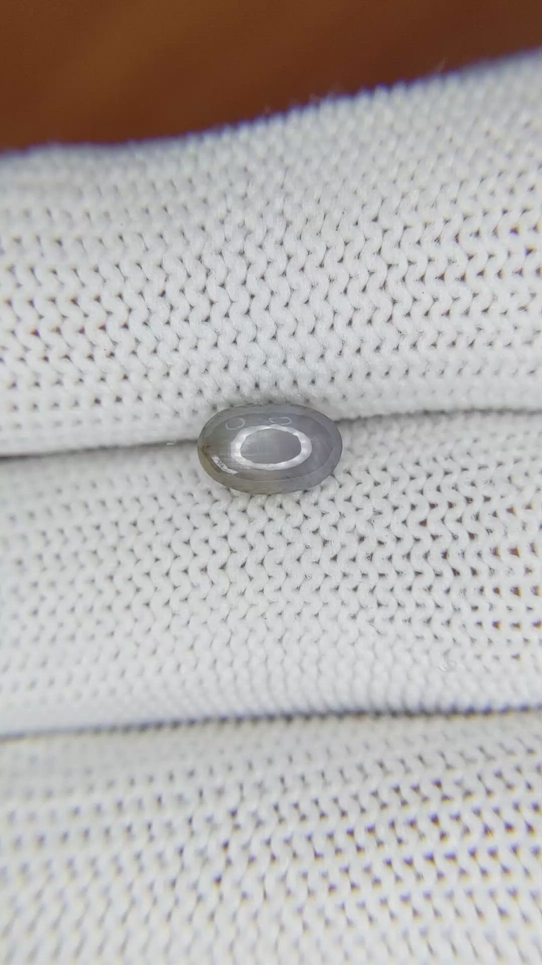 1.59 Ct. Grey Star Sapphire from Ceylon (Sri Lanka) Size Video