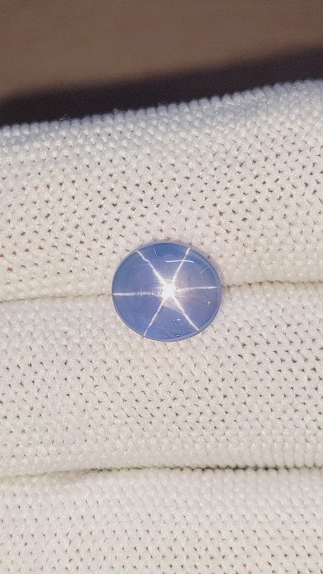 6.12 Ct. Blue Star Sapphire from Ceylon (Sri Lanka) Size Video