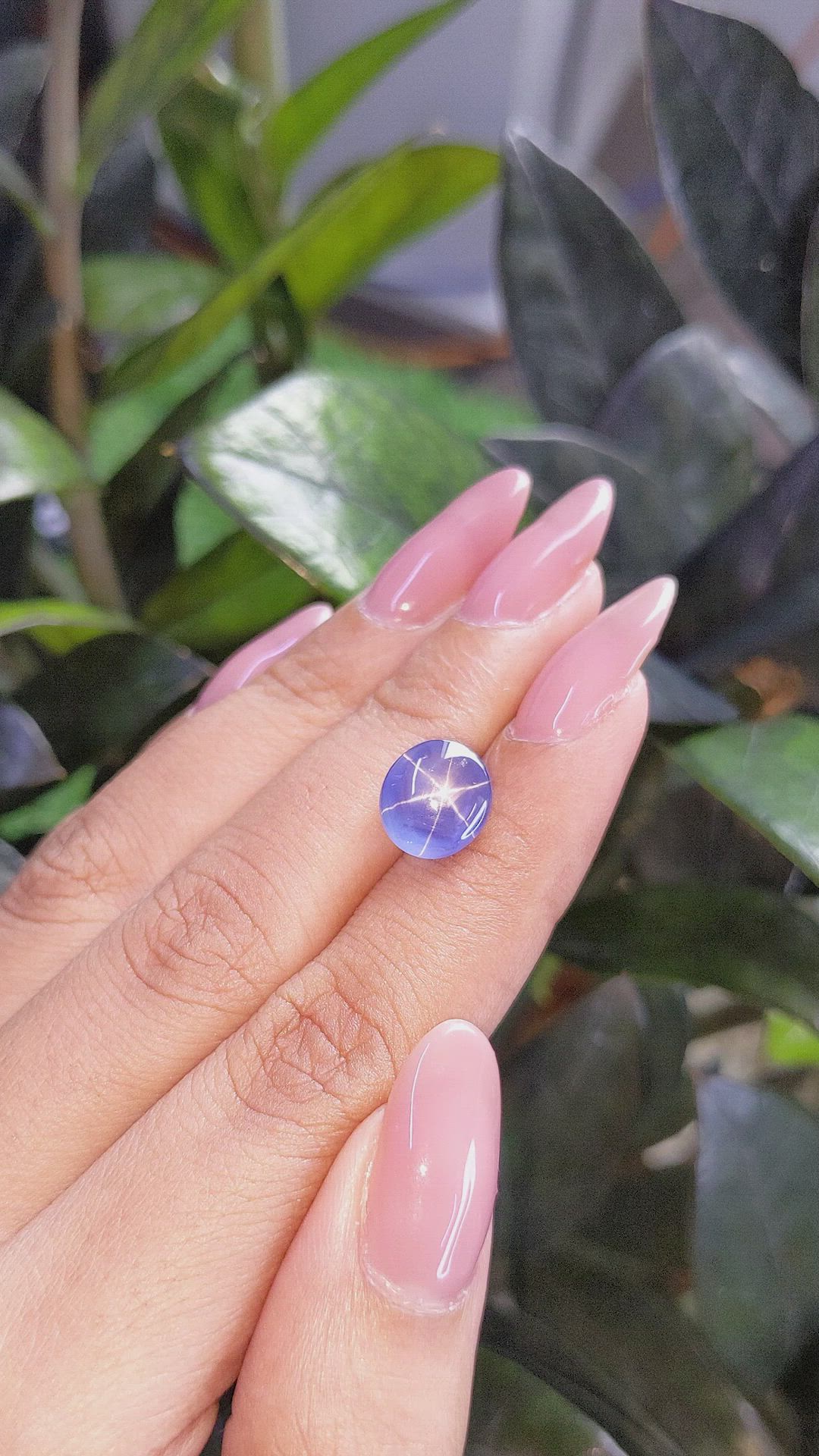 6.12 Ct. Blue Star Sapphire from Ceylon (Sri Lanka) Size Video