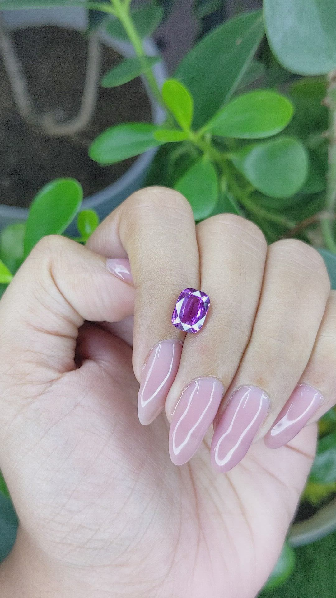 2.57 Ct. Purple Sapphire from Madagascar Size Video