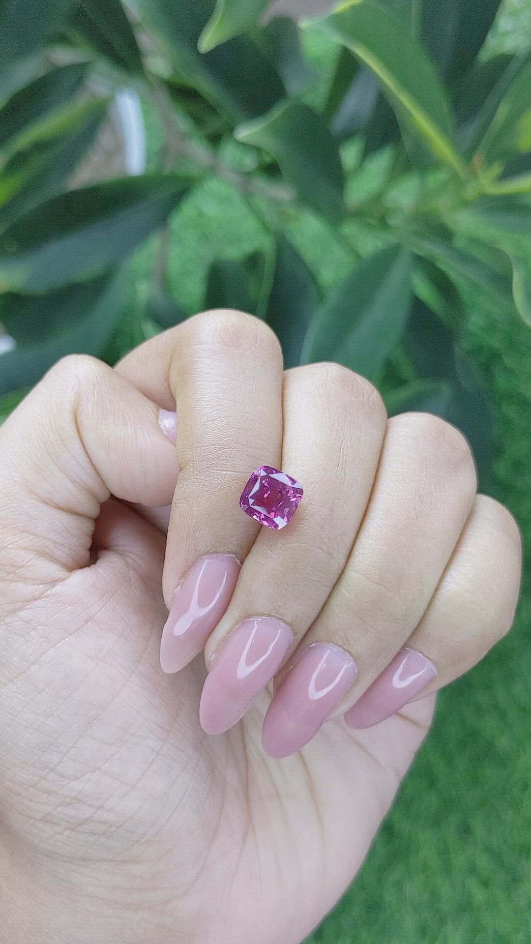 3.56 Ct. Purplish Pink Sapphire from Madagascar Size Video