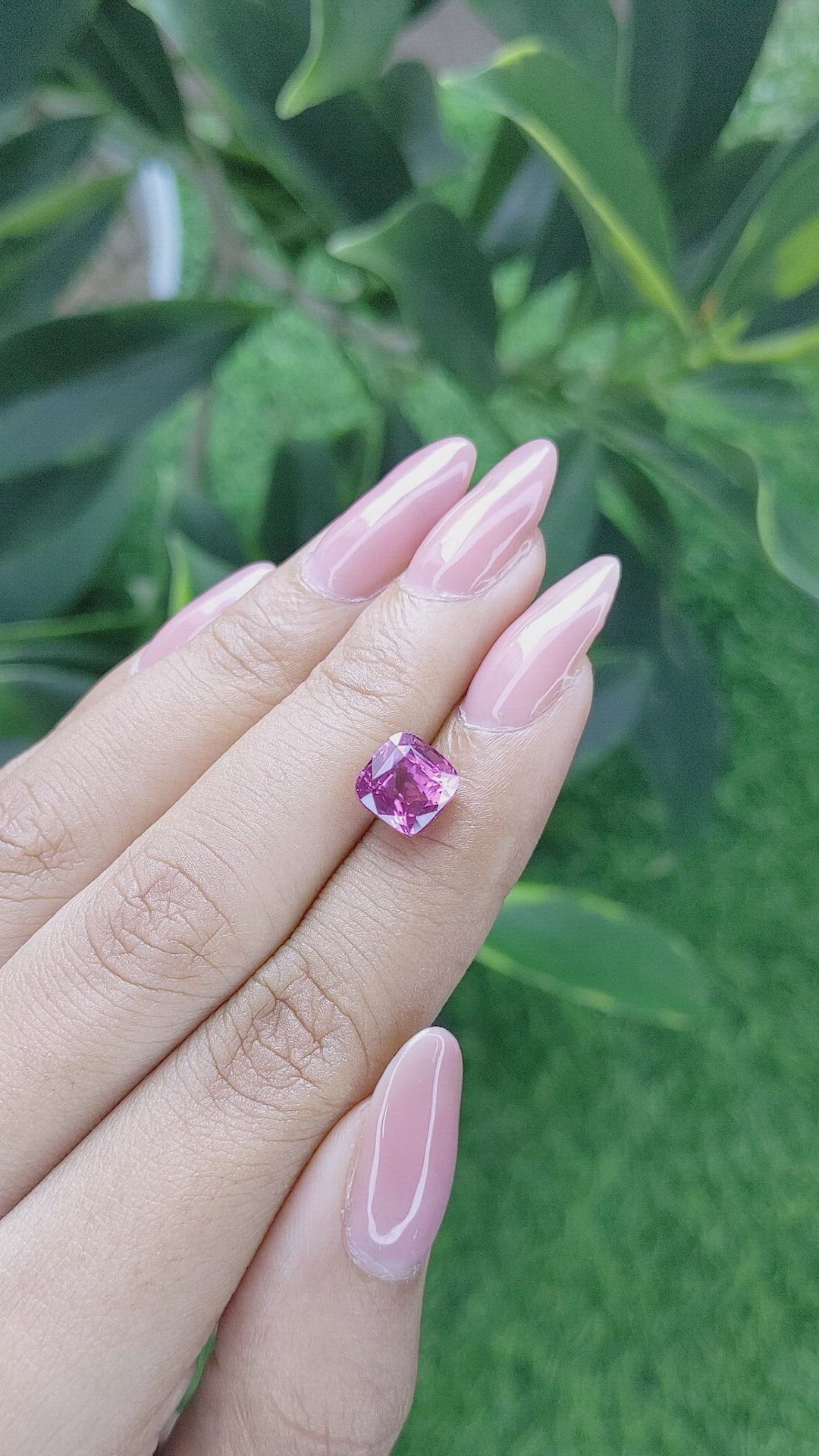3.56 Ct. Purplish Pink Sapphire from Madagascar Size Video
