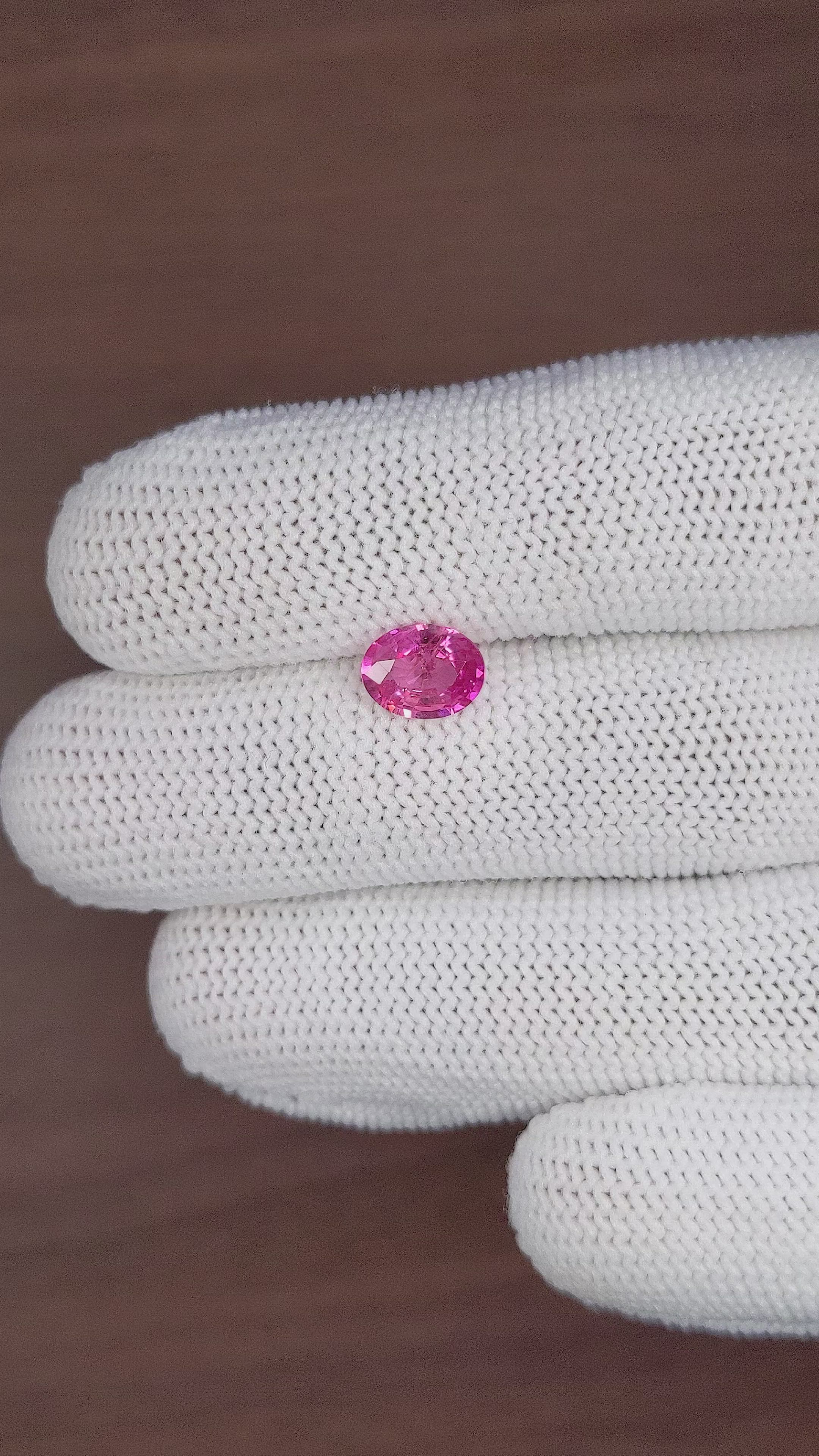 1.64 Ct. Pink Sapphire from Madagascar Size Video
