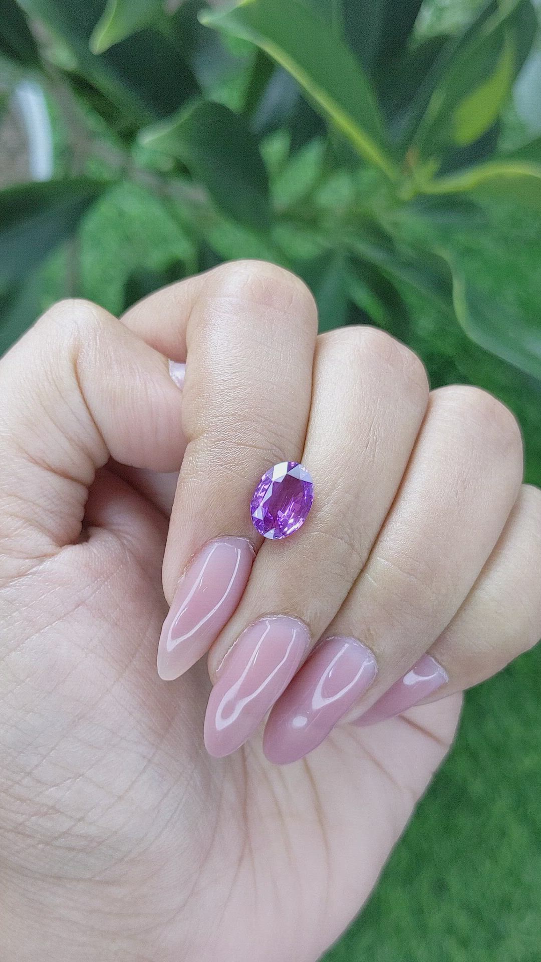 2.16 Ct. Purple Sapphire from Madagascar Size Video