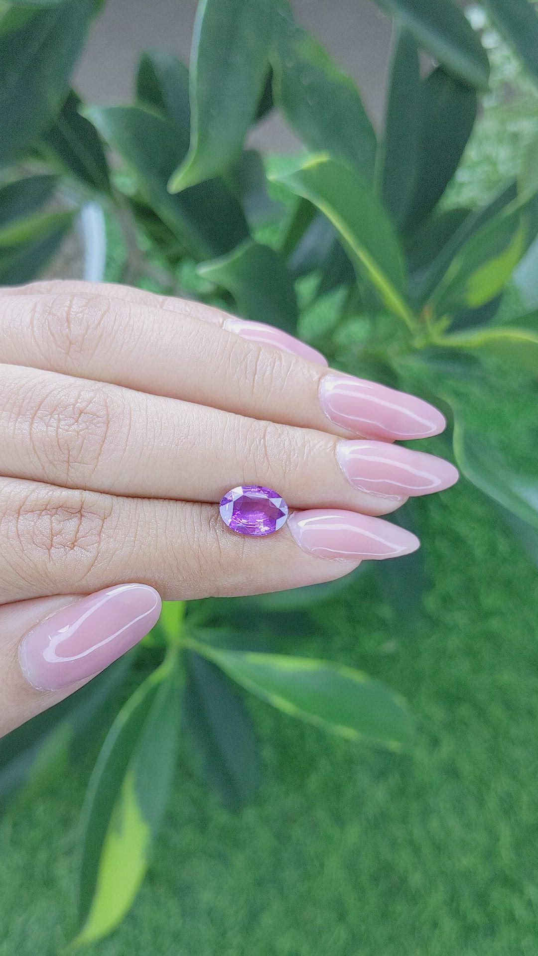 2.16 Ct. Purple Sapphire from Madagascar Size Video