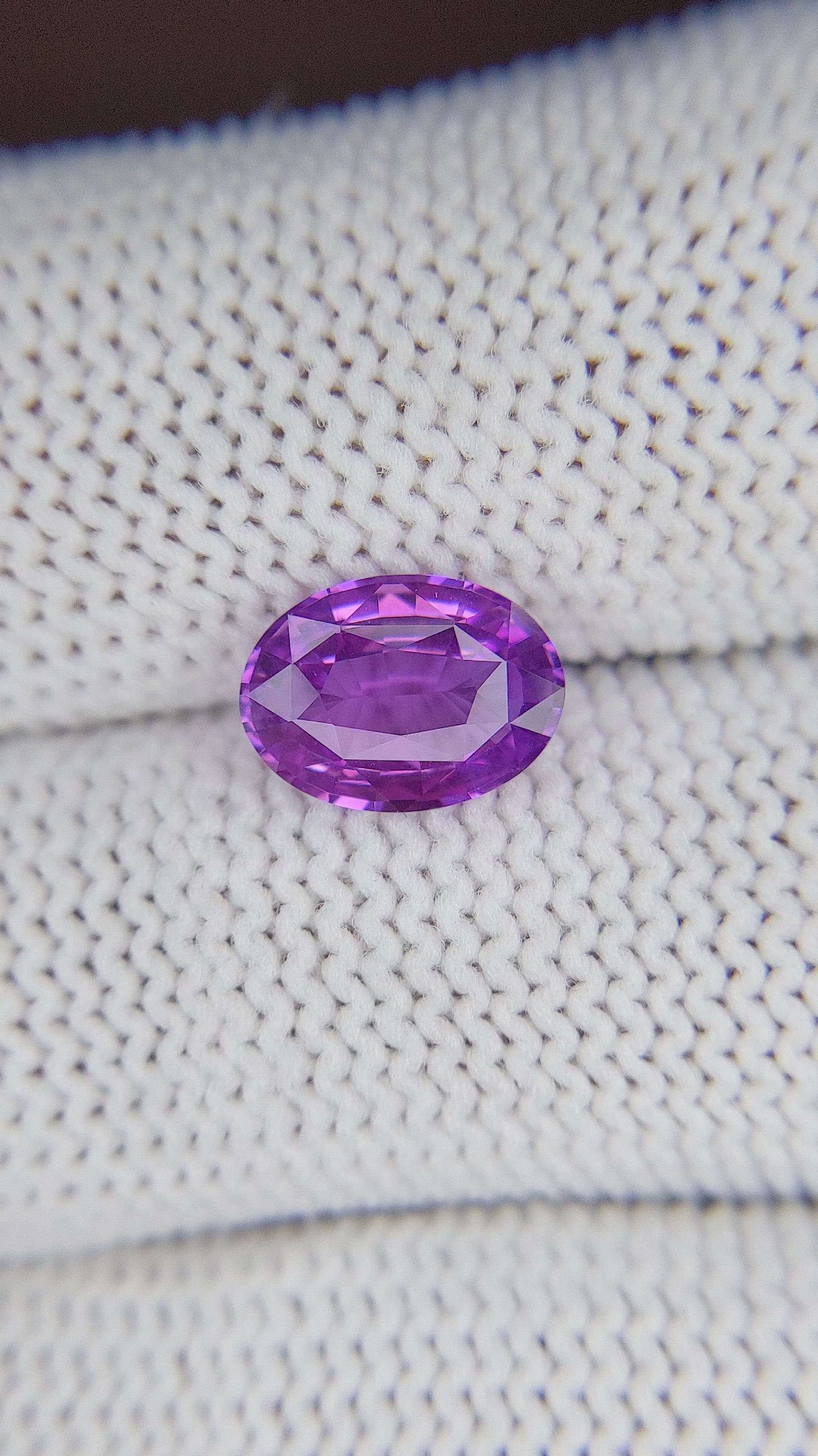 2.16 Ct. Purple Sapphire from Madagascar Size Video