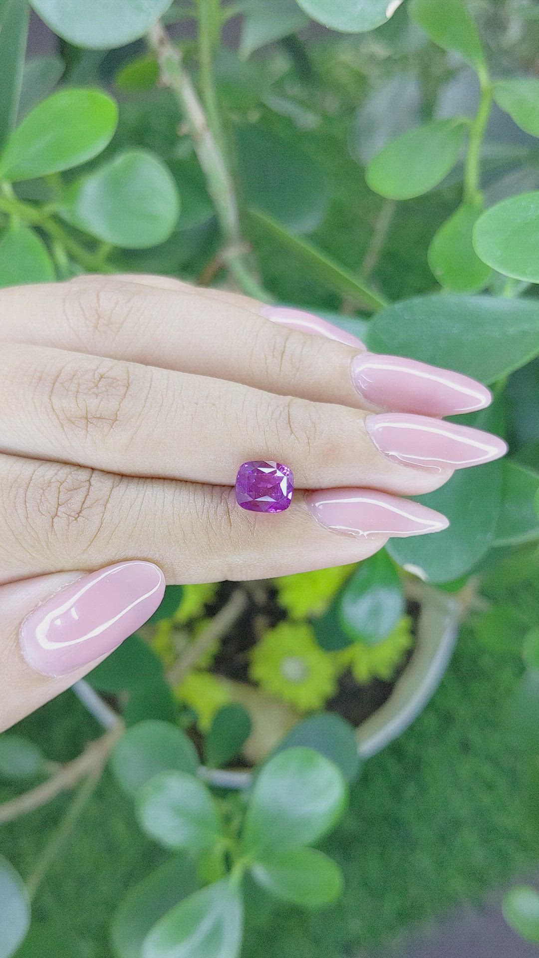 3.08 Ct. Purple Sapphire from Madagascar Size Video