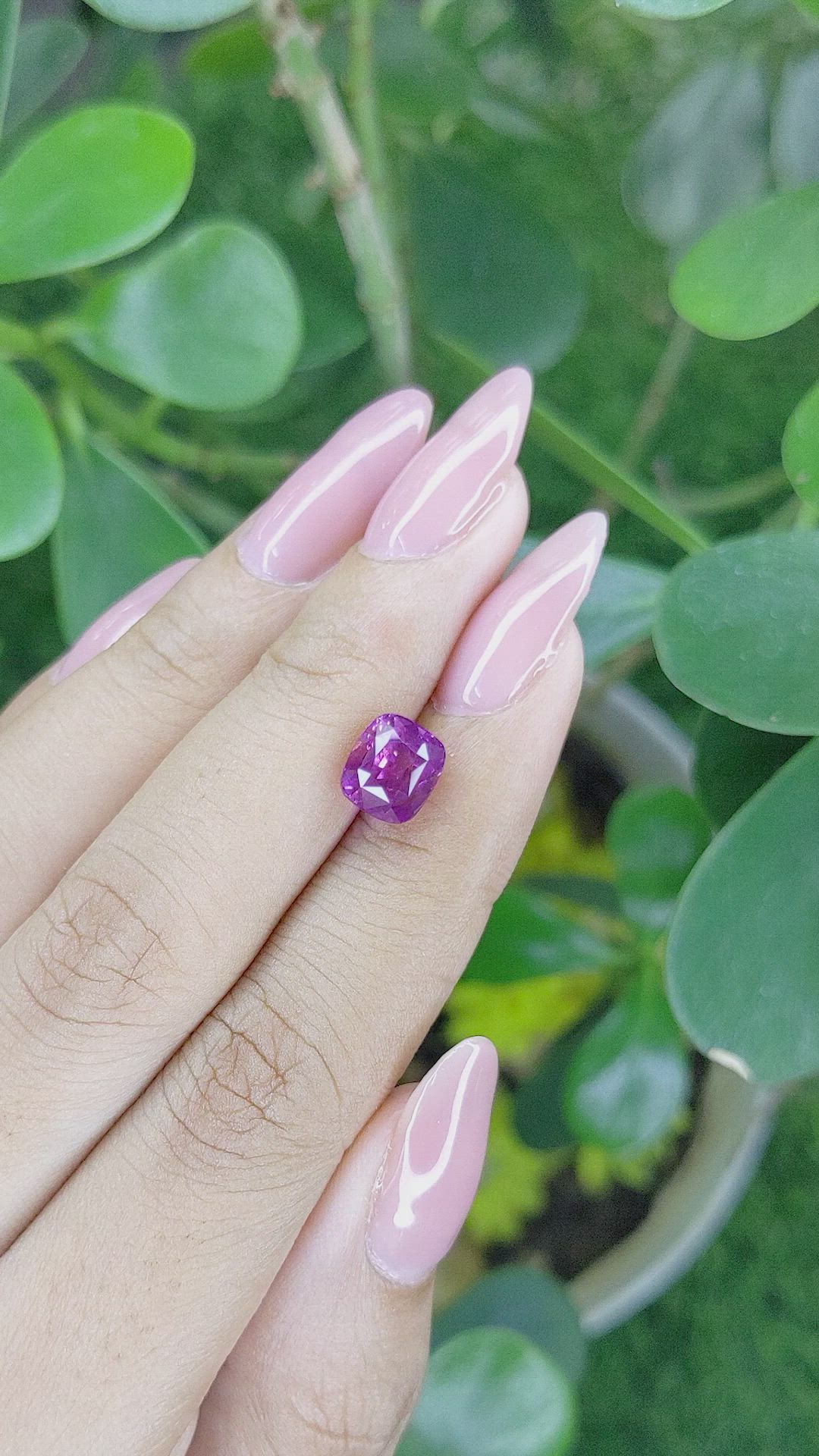 3.08 Ct. Purple Sapphire from Madagascar Size Video