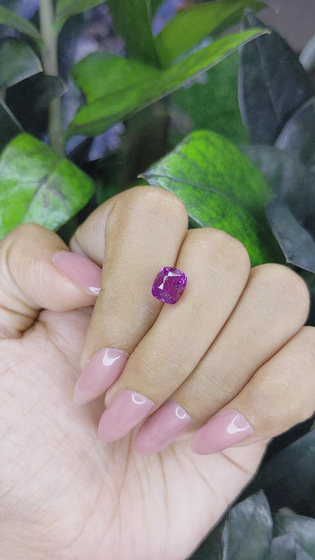 3.08 Ct. Purple Sapphire from Madagascar Size Video