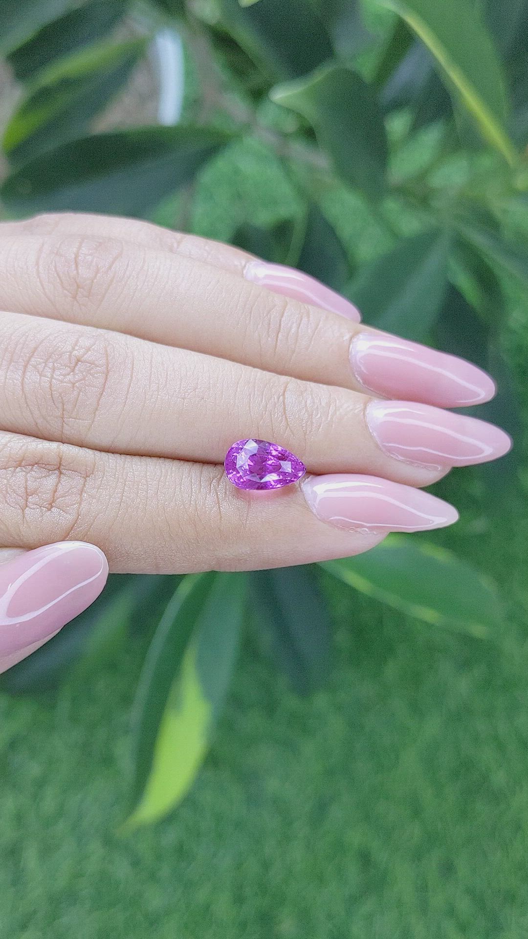 3.03 Ct. Purplish Pink Sapphire from Madagascar Size Video