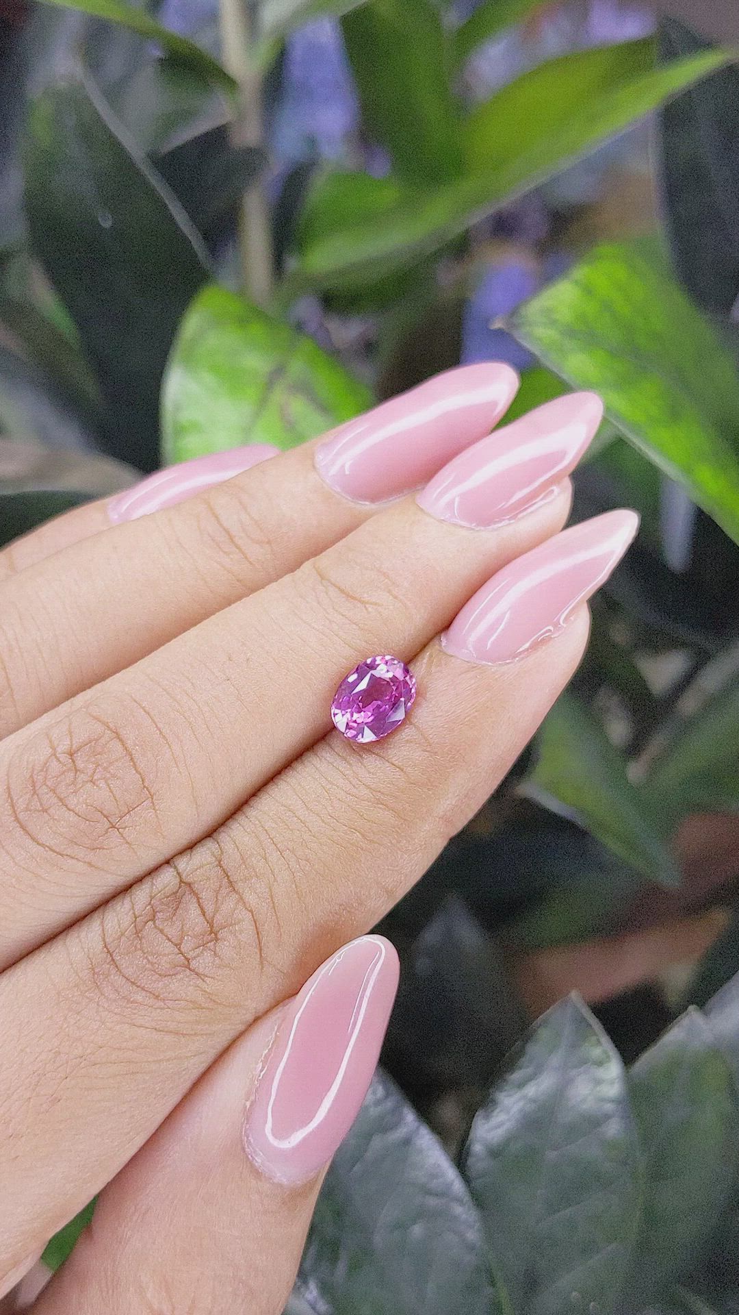 1.54 Ct. Purplish Pink Sapphire from Madagascar Size Video