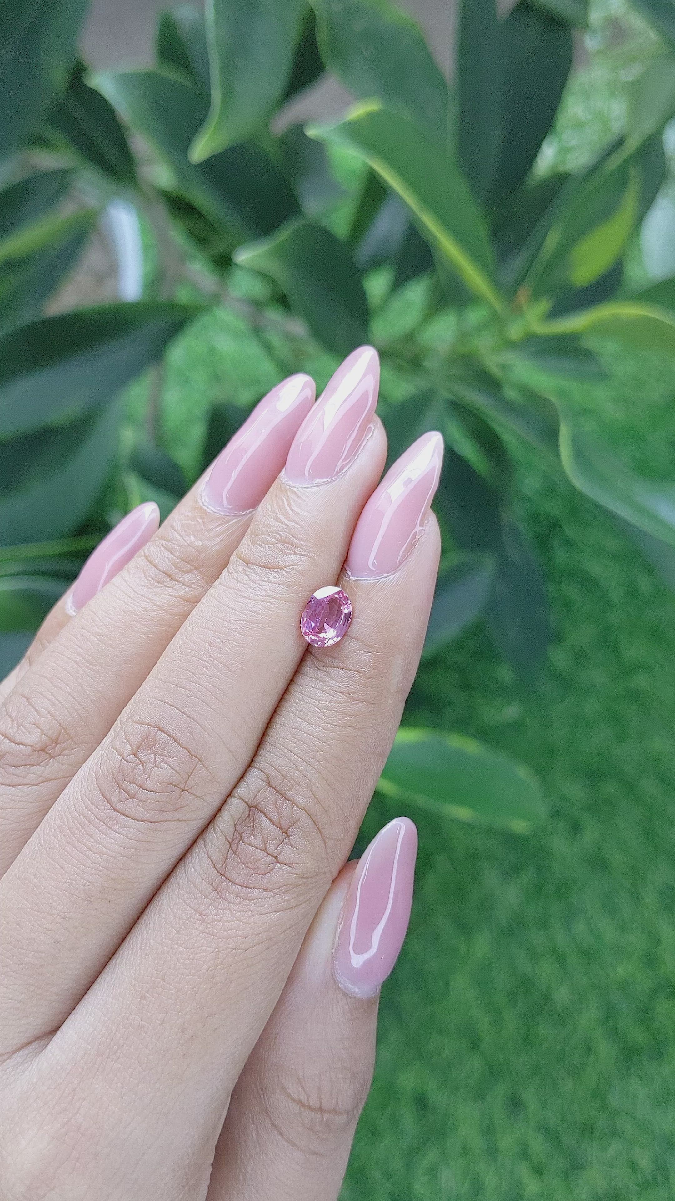 1.07 Ct. Padparadscha Sapphire from Madagascar Size Video