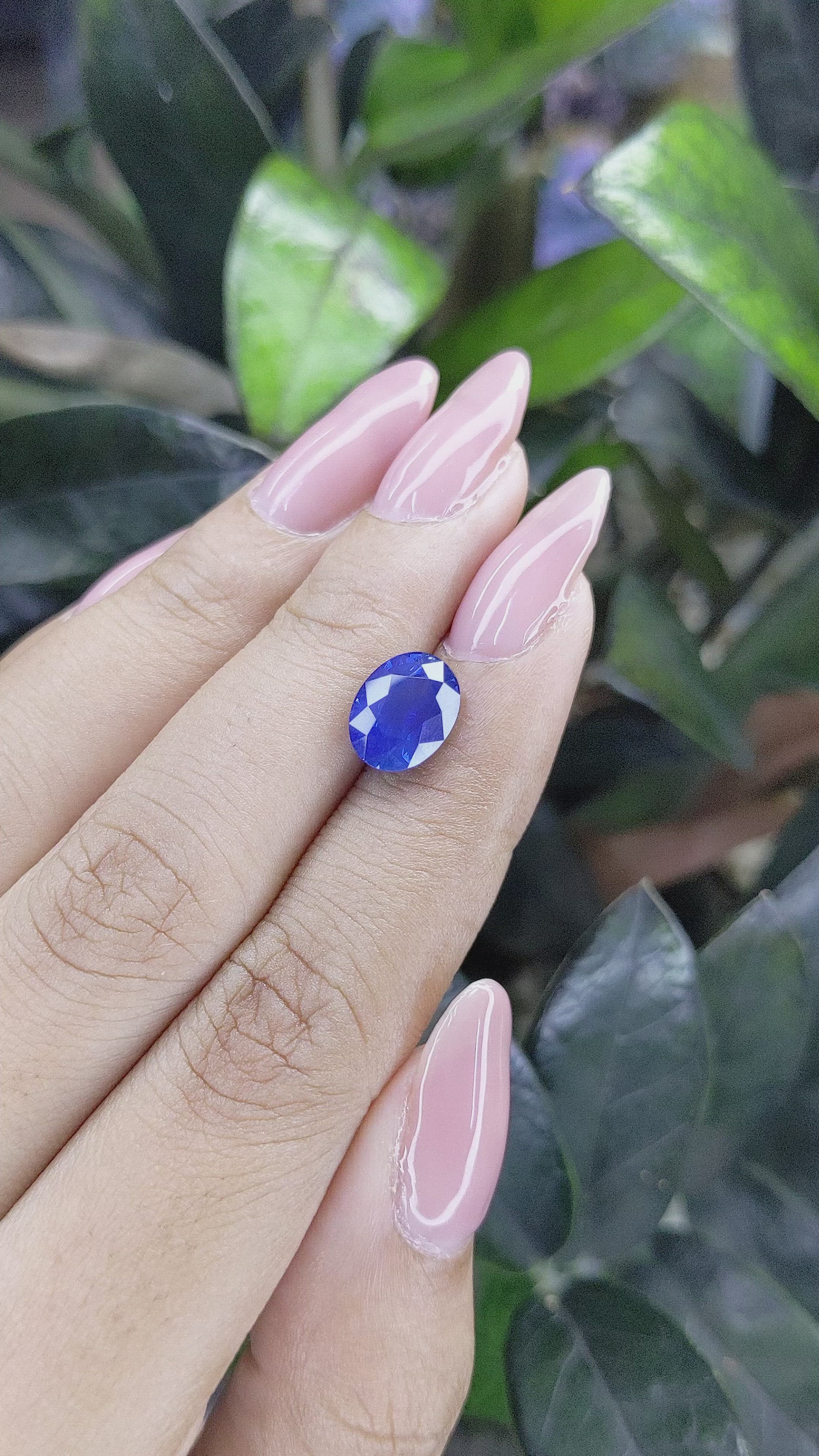3.54 Ct. Blue Sapphire from Ceylon (Sri Lanka) Size Video