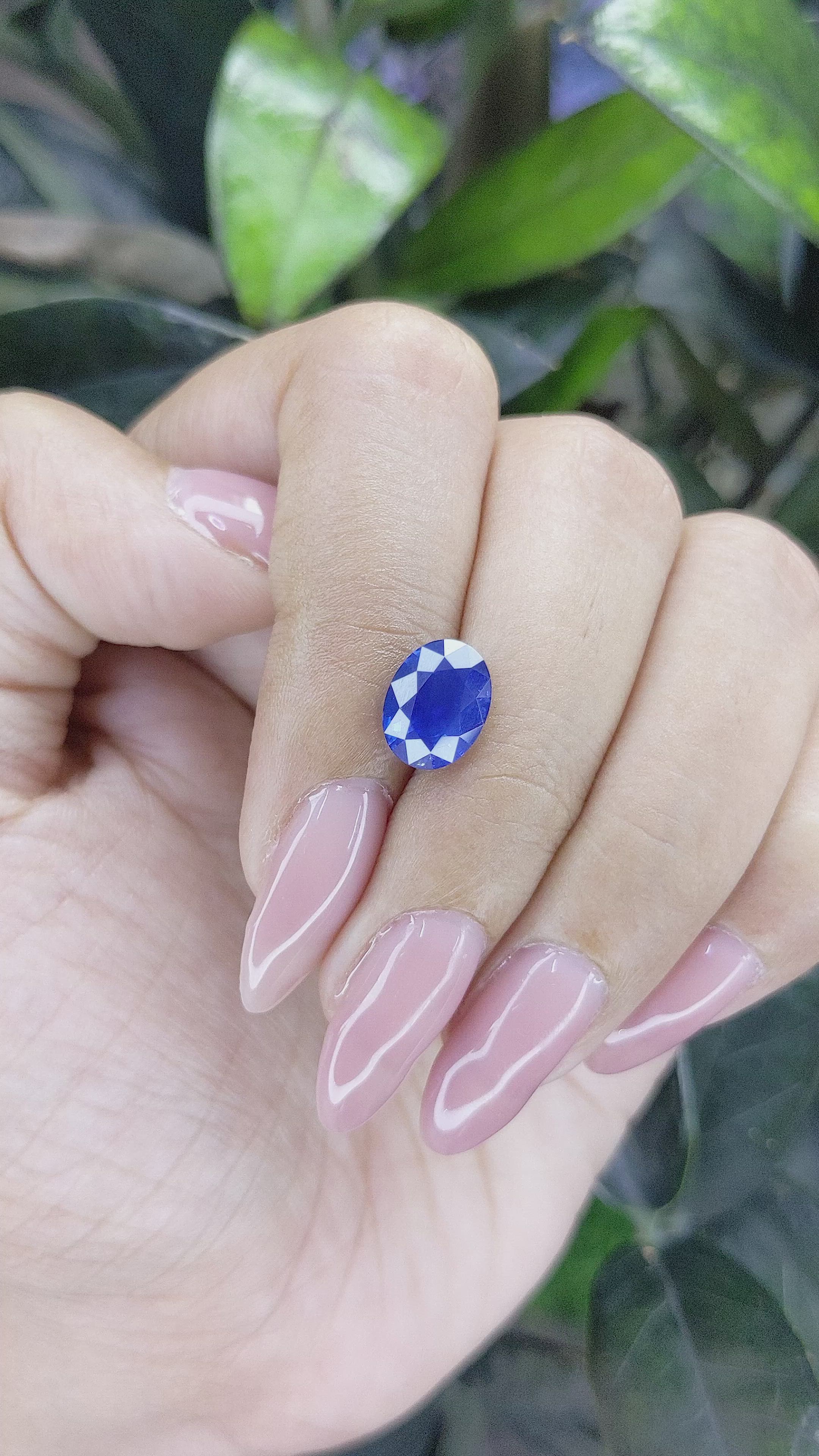 3.54 Ct. Blue Sapphire from Ceylon (Sri Lanka) Size Video