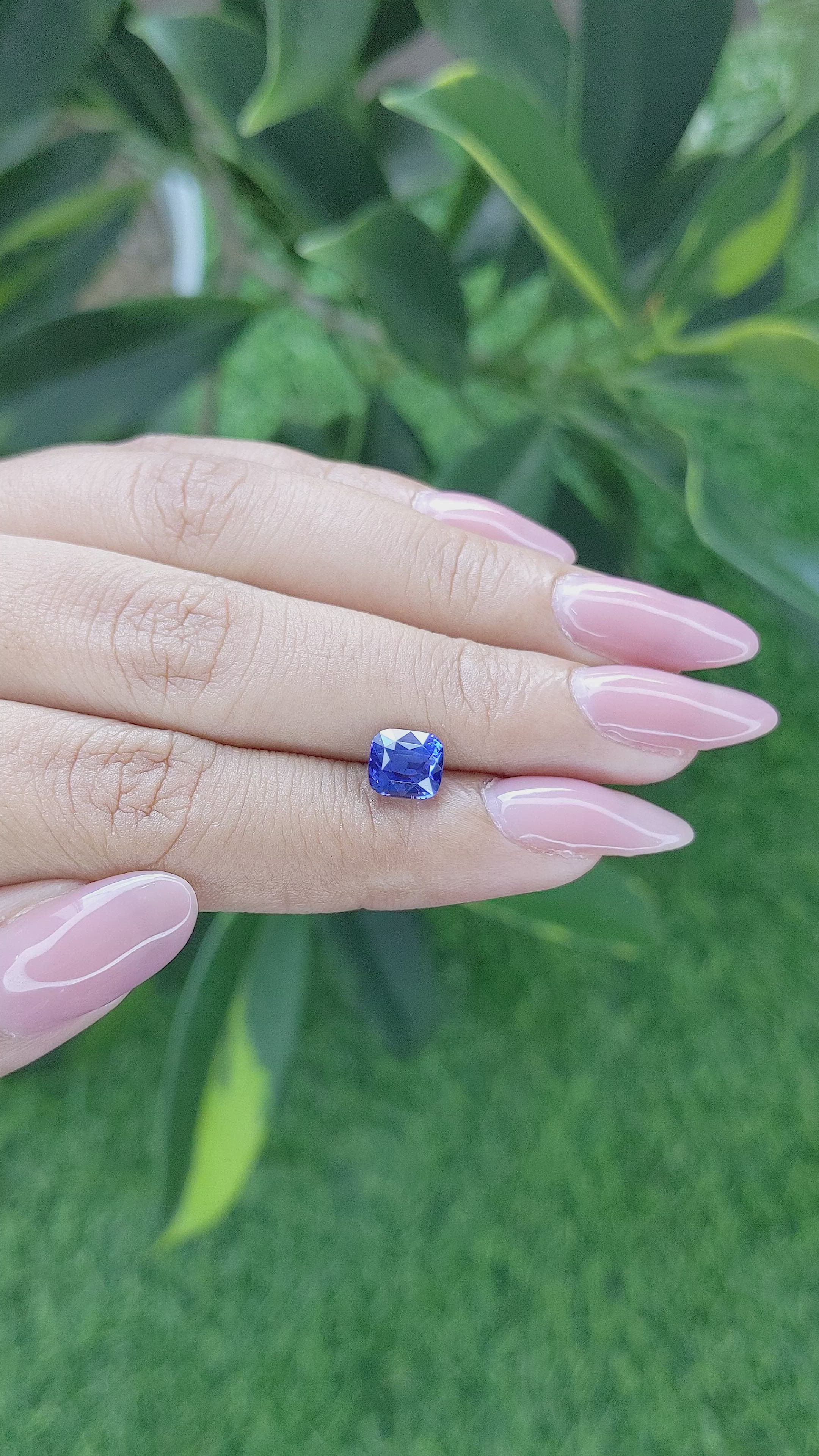 2.07 Ct. Blue Sapphire from Ceylon (Sri Lanka) Size Video