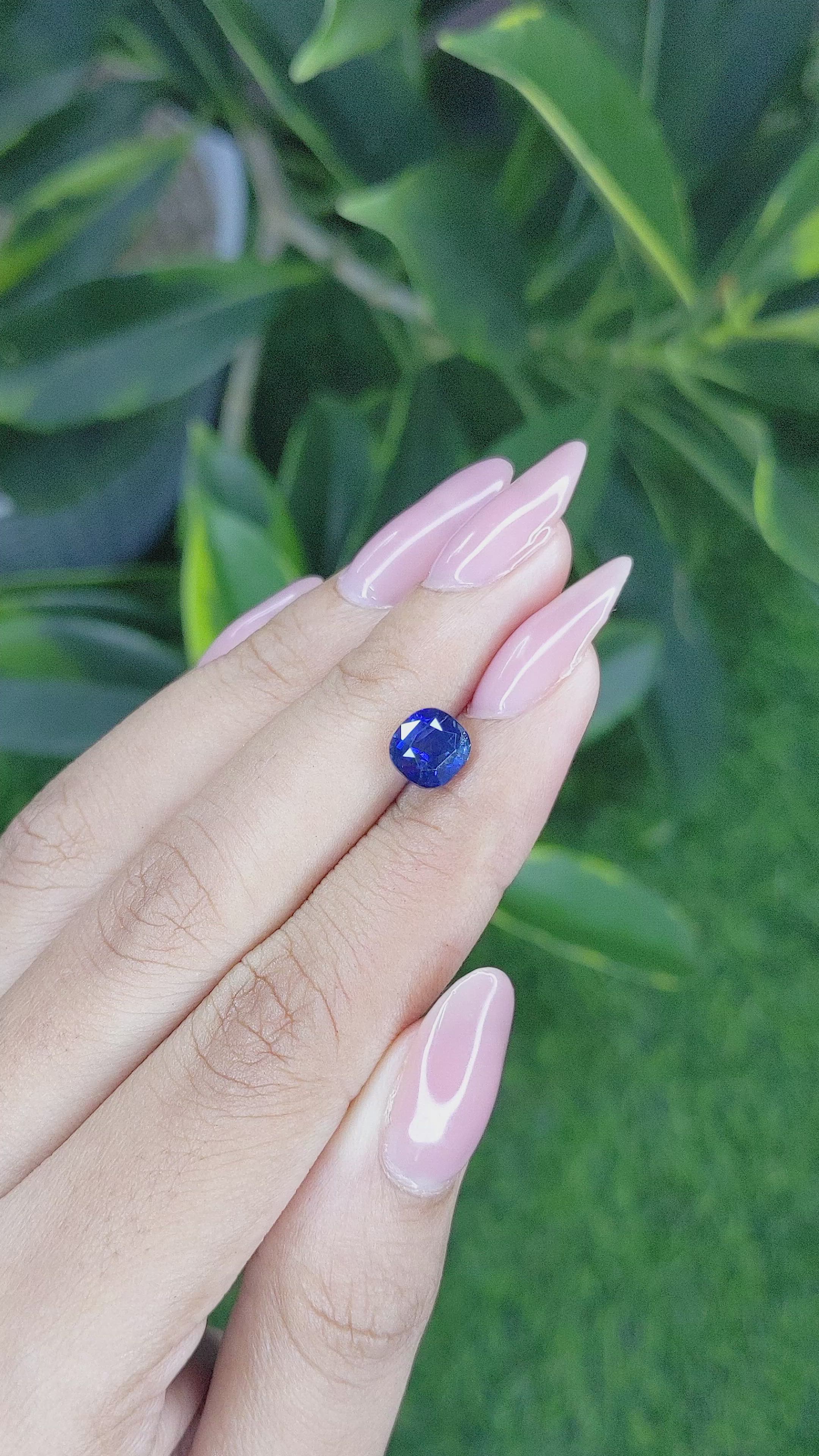 2.07 Ct. Blue Sapphire from Madagascar Size Video