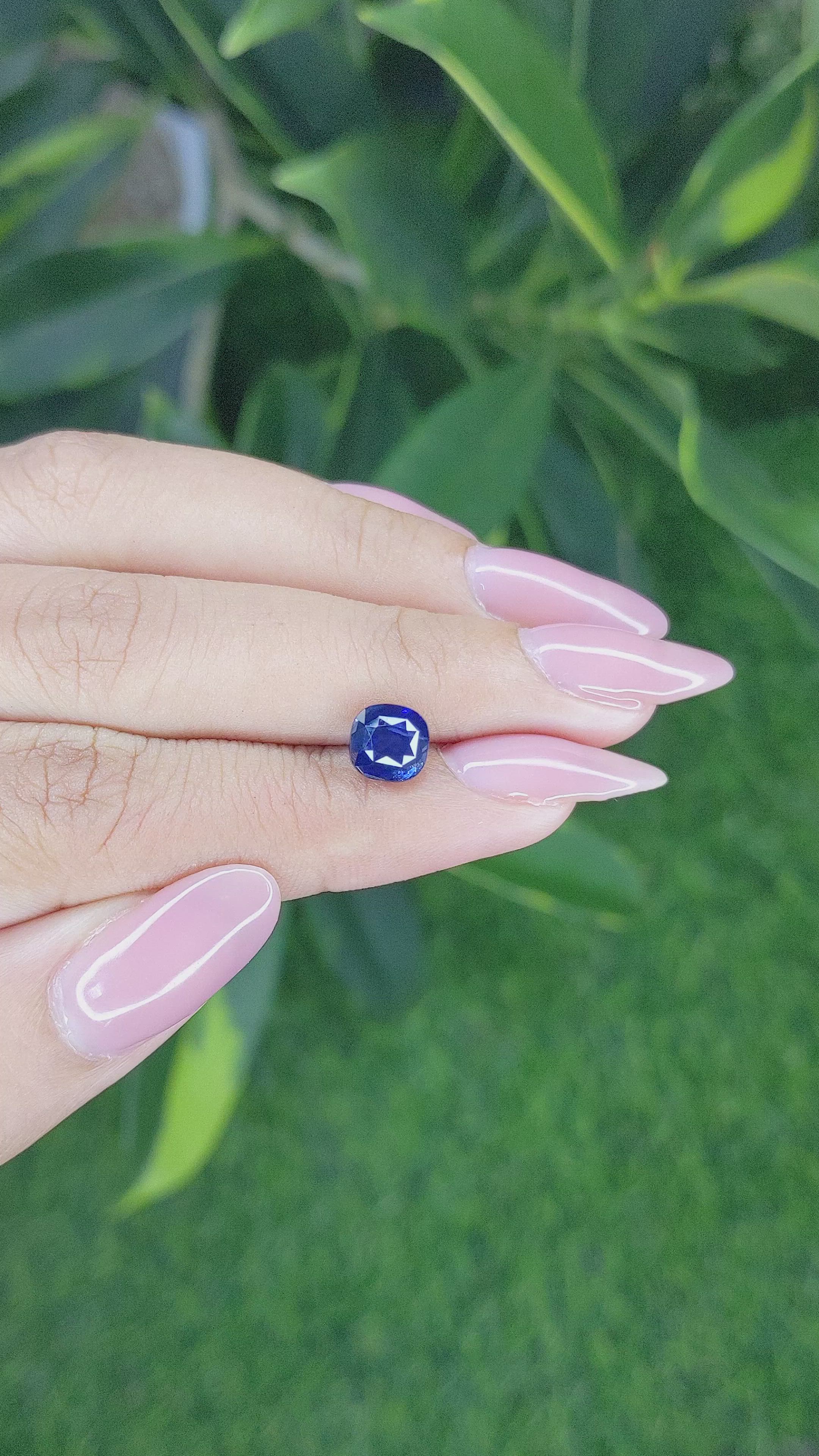 2.07 Ct. Blue Sapphire from Madagascar Size Video