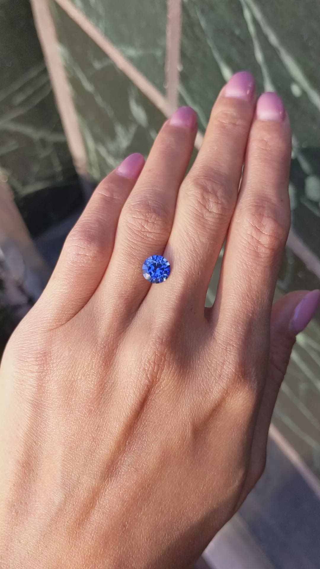 2.03 Ct. Blue Sapphire from Ceylon (Sri Lanka) Size Video