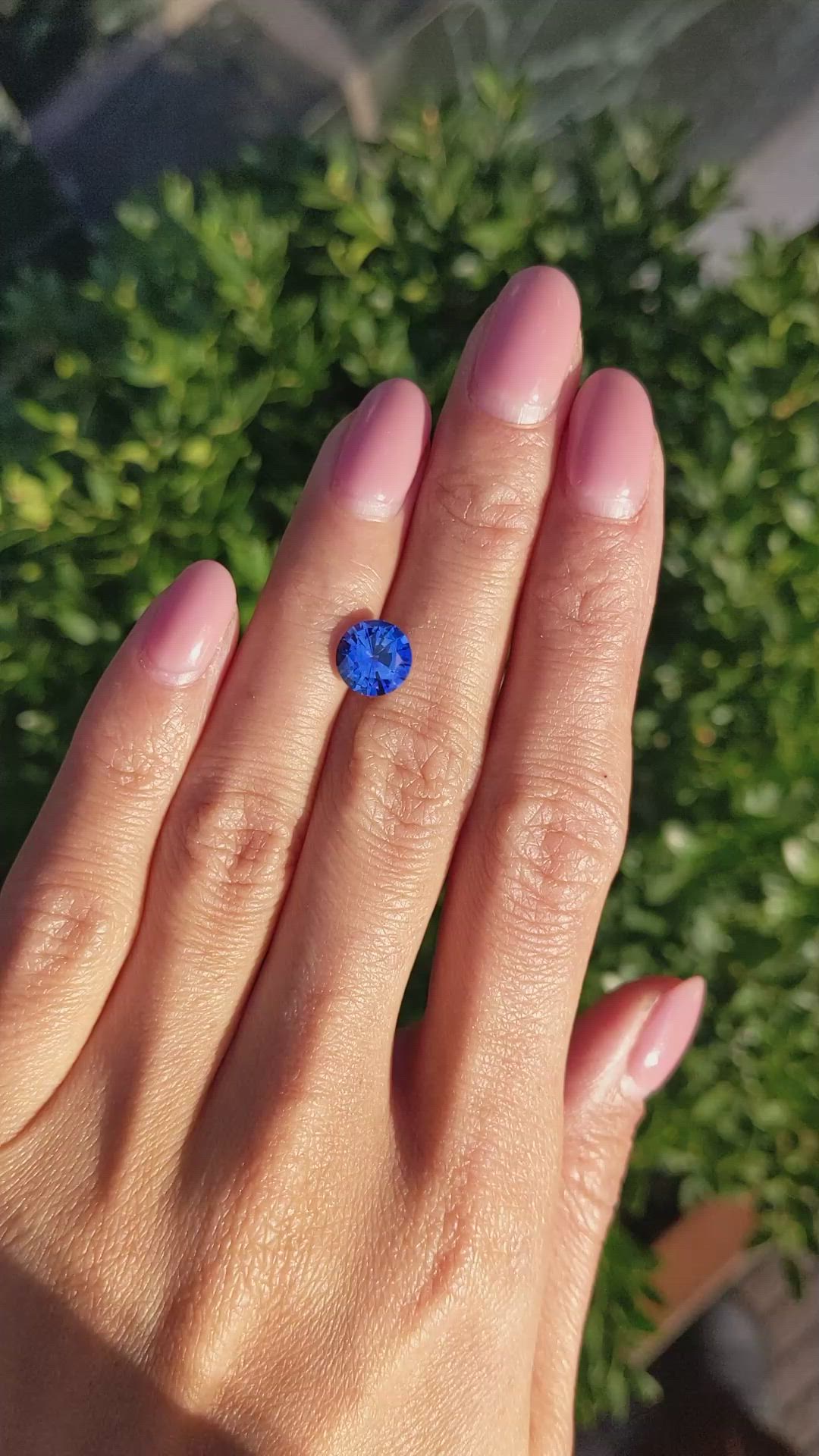 2.03 Ct. Blue Sapphire from Ceylon (Sri Lanka) Size Video
