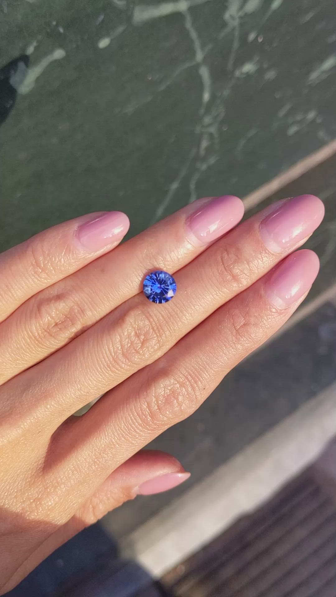 2.03 Ct. Blue Sapphire from Ceylon (Sri Lanka) Size Video