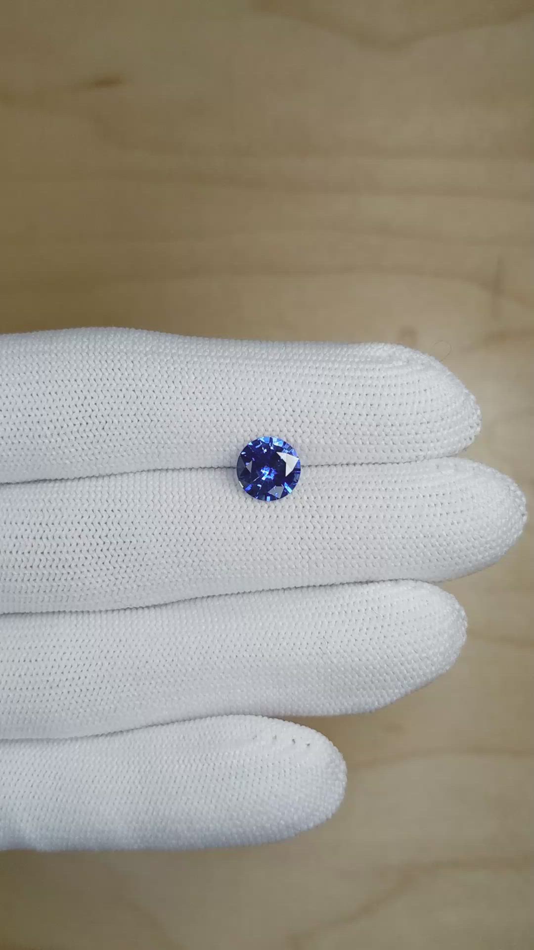 2.03 Ct. Blue Sapphire from Ceylon (Sri Lanka) Size Video