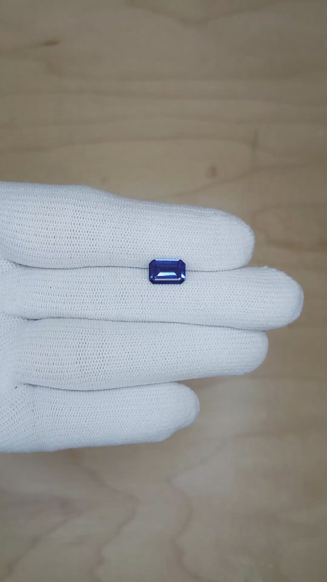 1.68 Ct. Blue Sapphire from Ceylon (Sri Lanka) Size Video