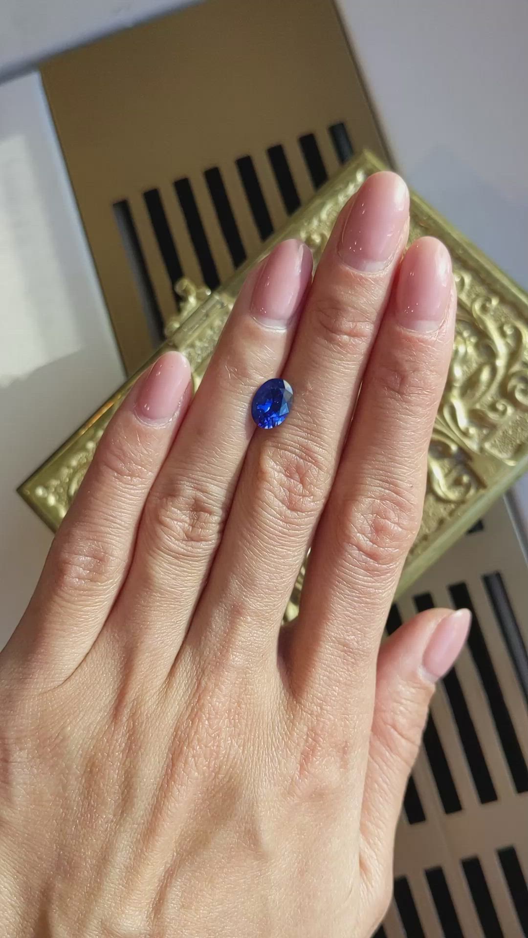 1.86 Ct. Blue Sapphire from Ceylon (Sri Lanka) Size Video