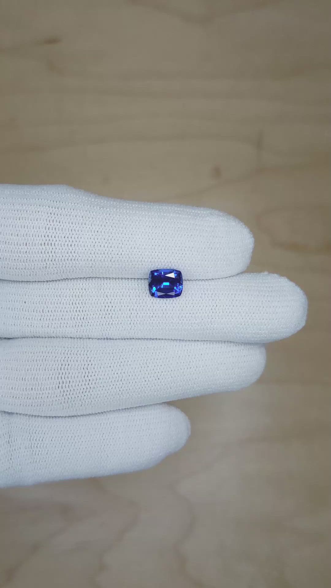 1.68 Ct. Blue Sapphire from Ceylon (Sri Lanka) Size Video