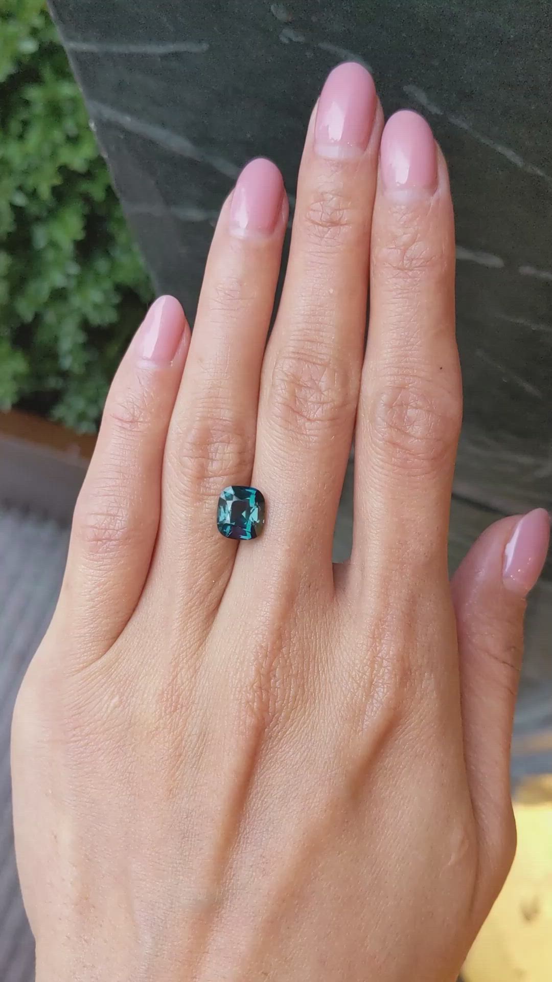 3.58 Ct. Green Sapphire from Madagascar Size Video