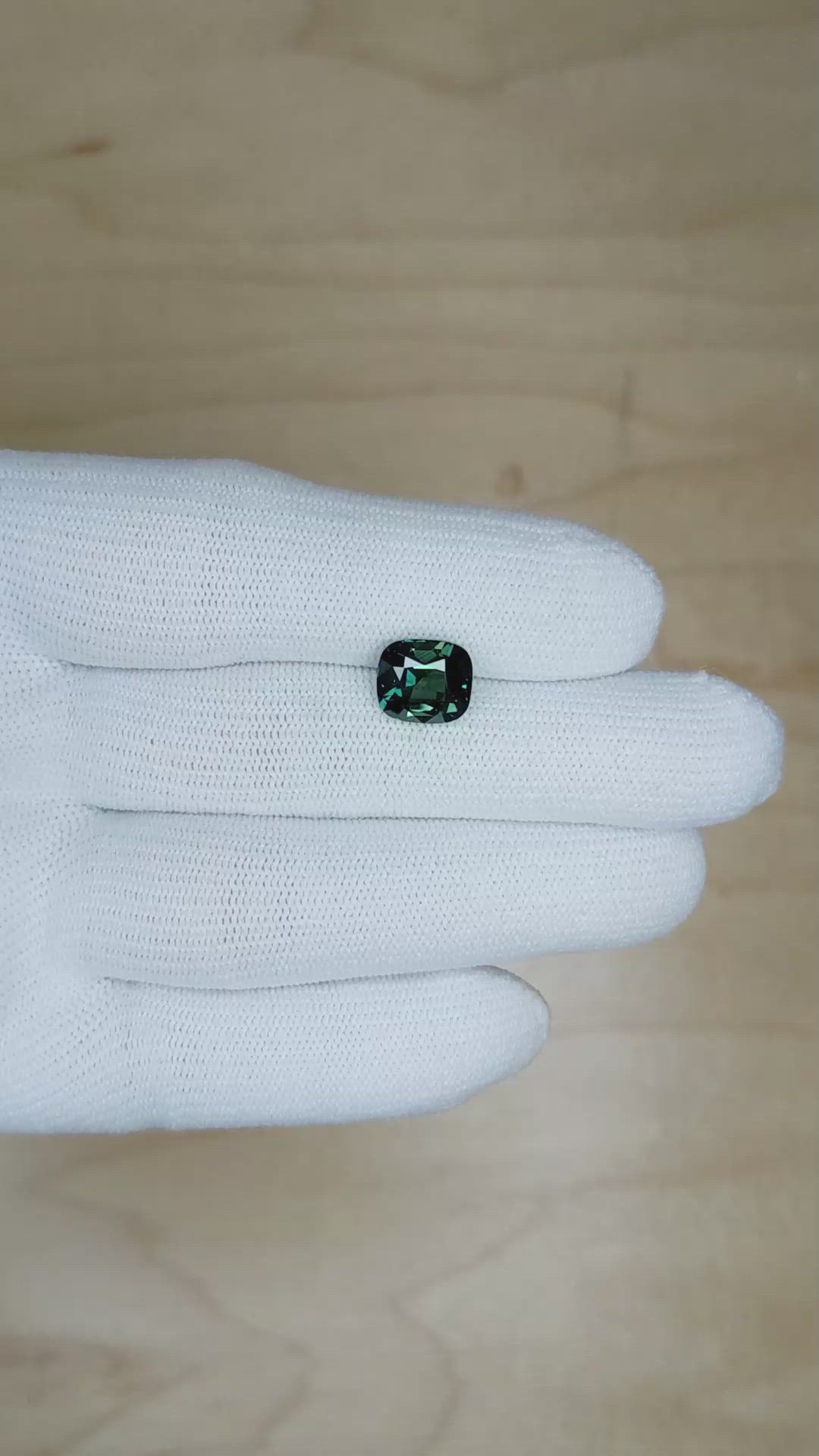 3.58 Ct. Green Sapphire from Madagascar Size Video