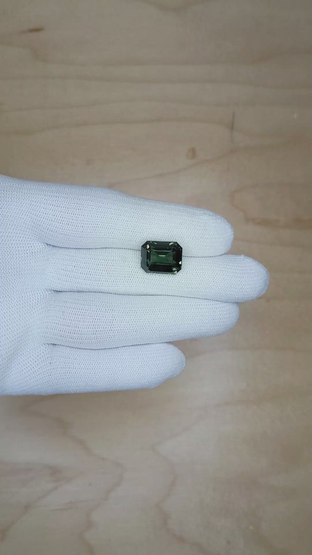 10.02 Ct. Bluish Green Sapphire from Madagascar Size Video