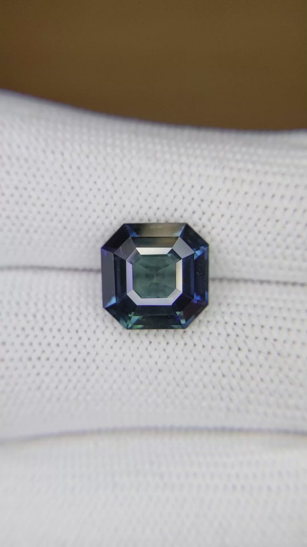 6.25 Ct. Bluish Green Sapphire from Madagascar Size Video