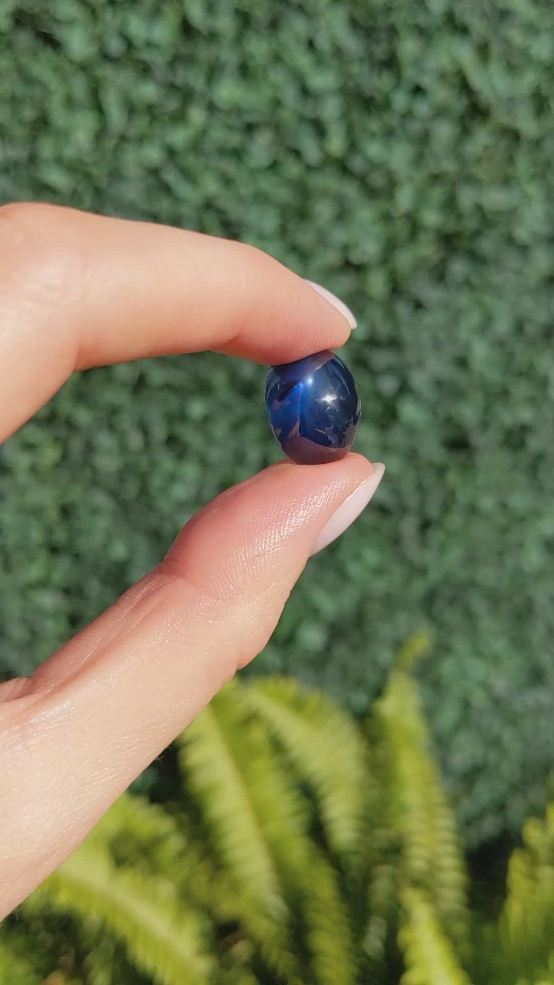 18.08 Ct. Blue Cabochon Sapphire from Ceylon (Sri Lanka) Size Video