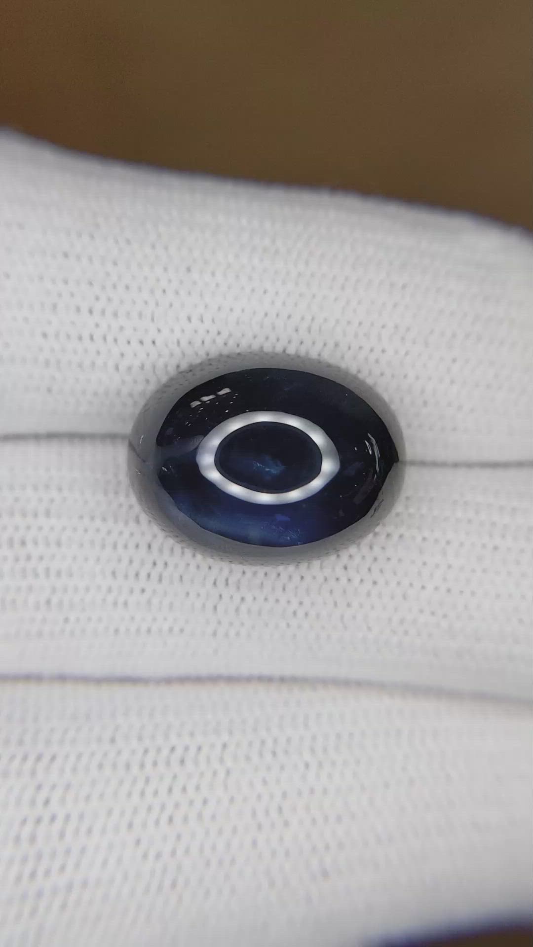 18.08 Ct. Blue Cabochon Sapphire from Ceylon (Sri Lanka) Size Video