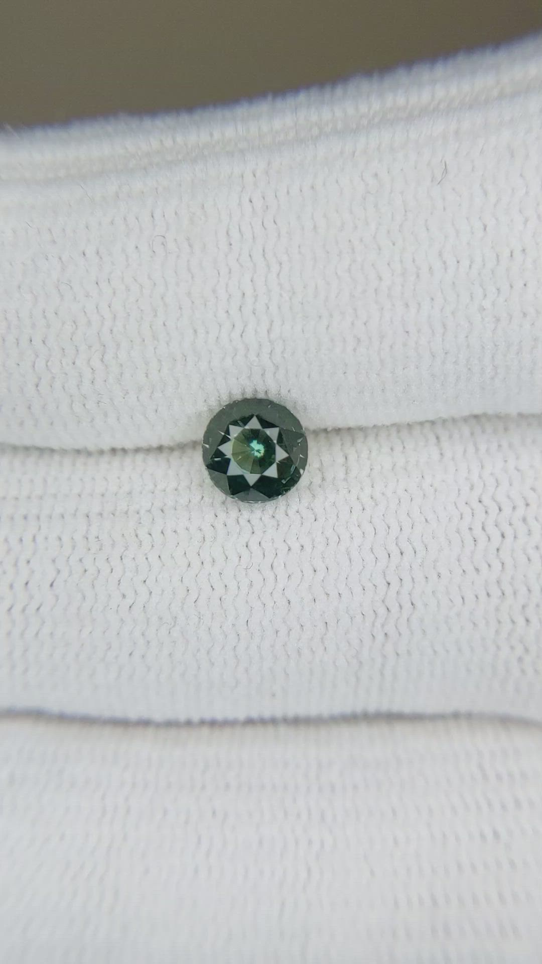 1.11 Ct. Bluish Green Sapphire from Madagascar Size Video
