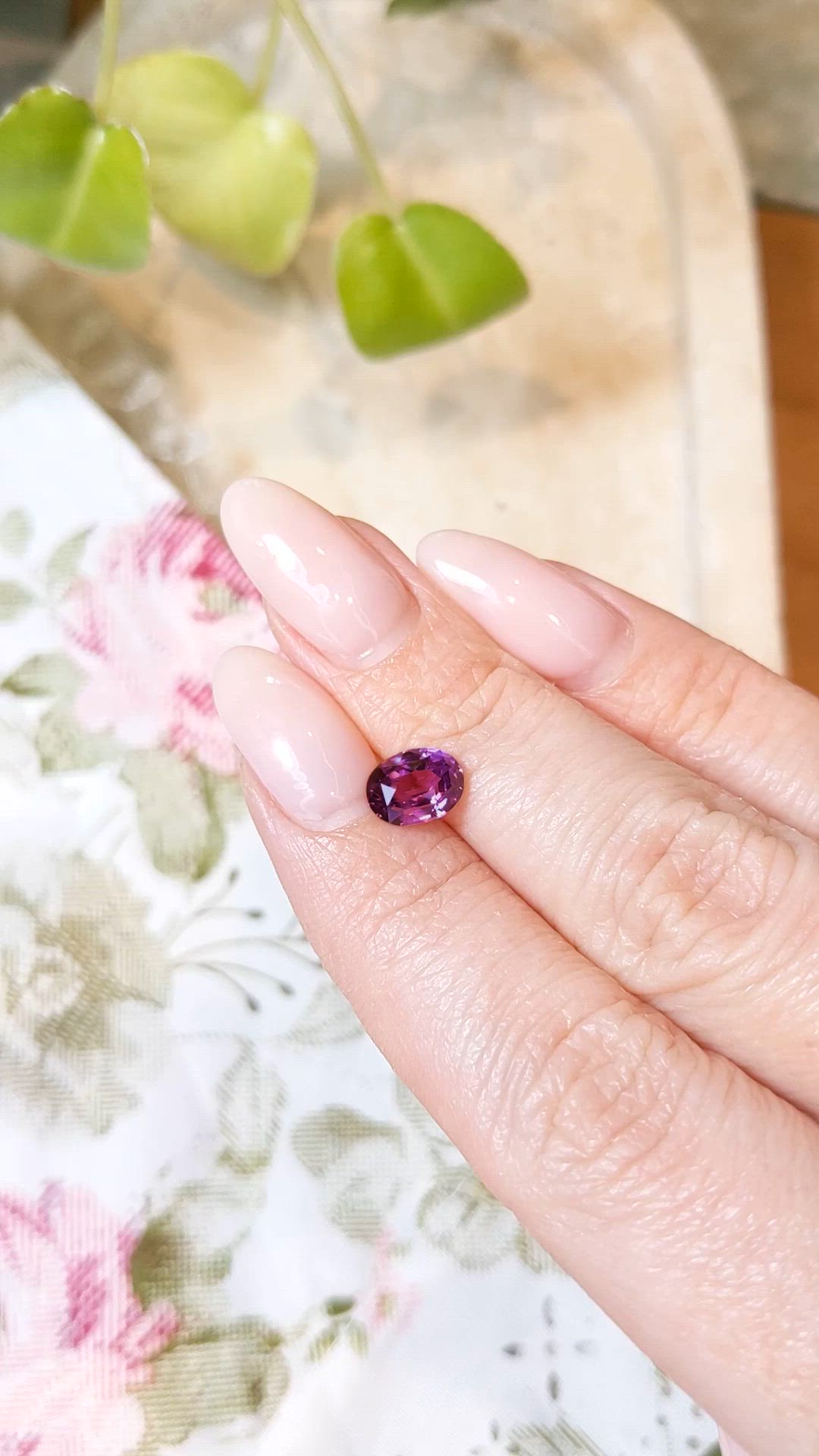 2.06 Ct. Purplish Pink Sapphire from Ceylon (Sri Lanka) Size Video