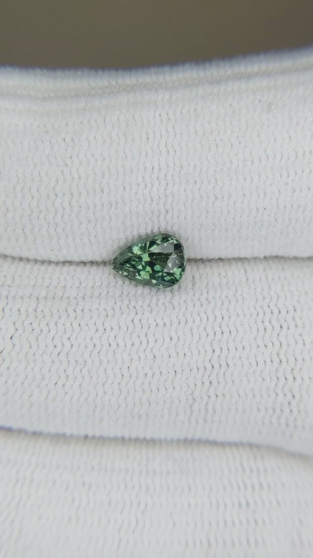 1.08 Ct. Green Sapphire from Madagascar Size Video